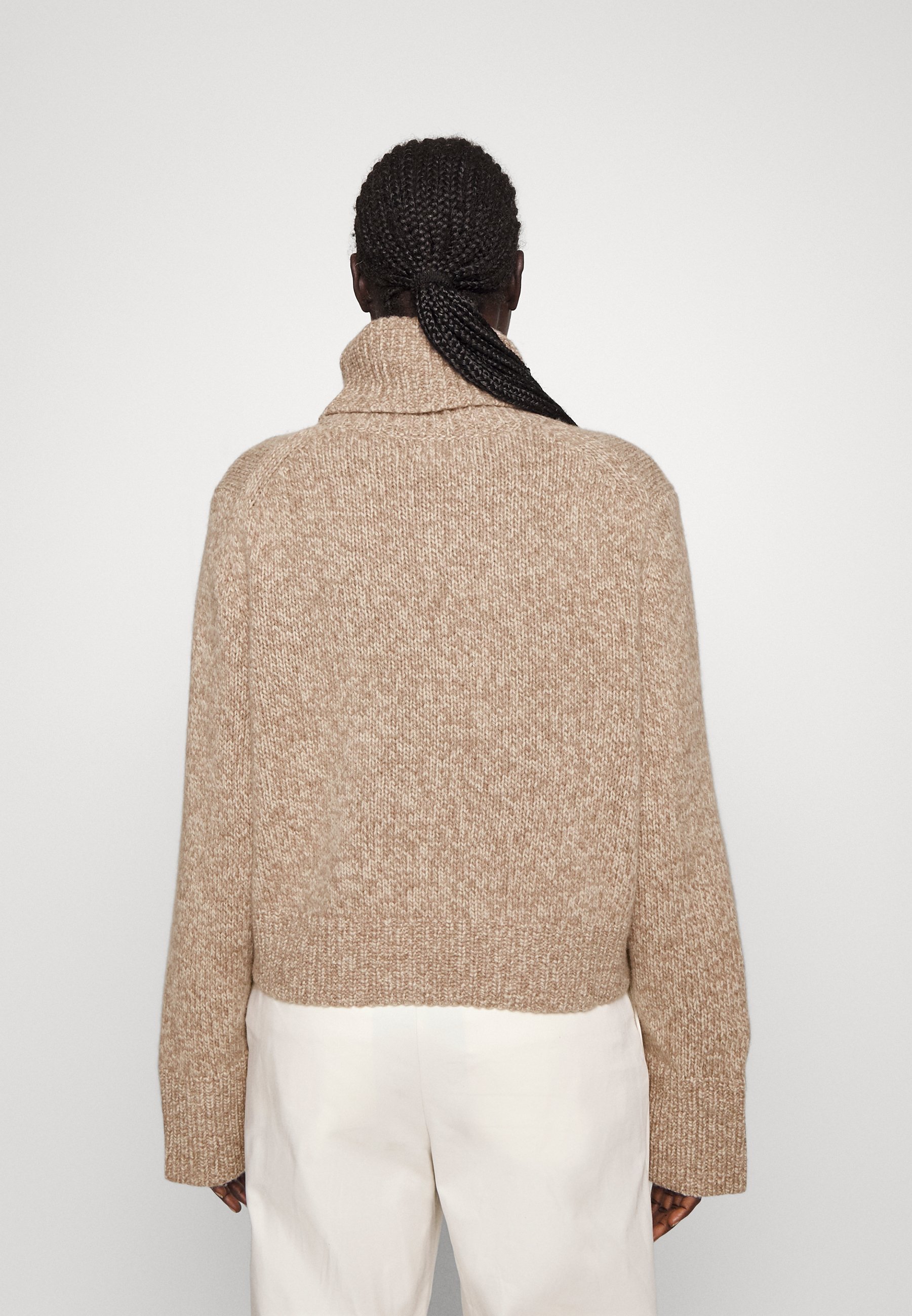 Polo Ralph Lauren LONG SLEEVE - Jumper - light brown marl/brown