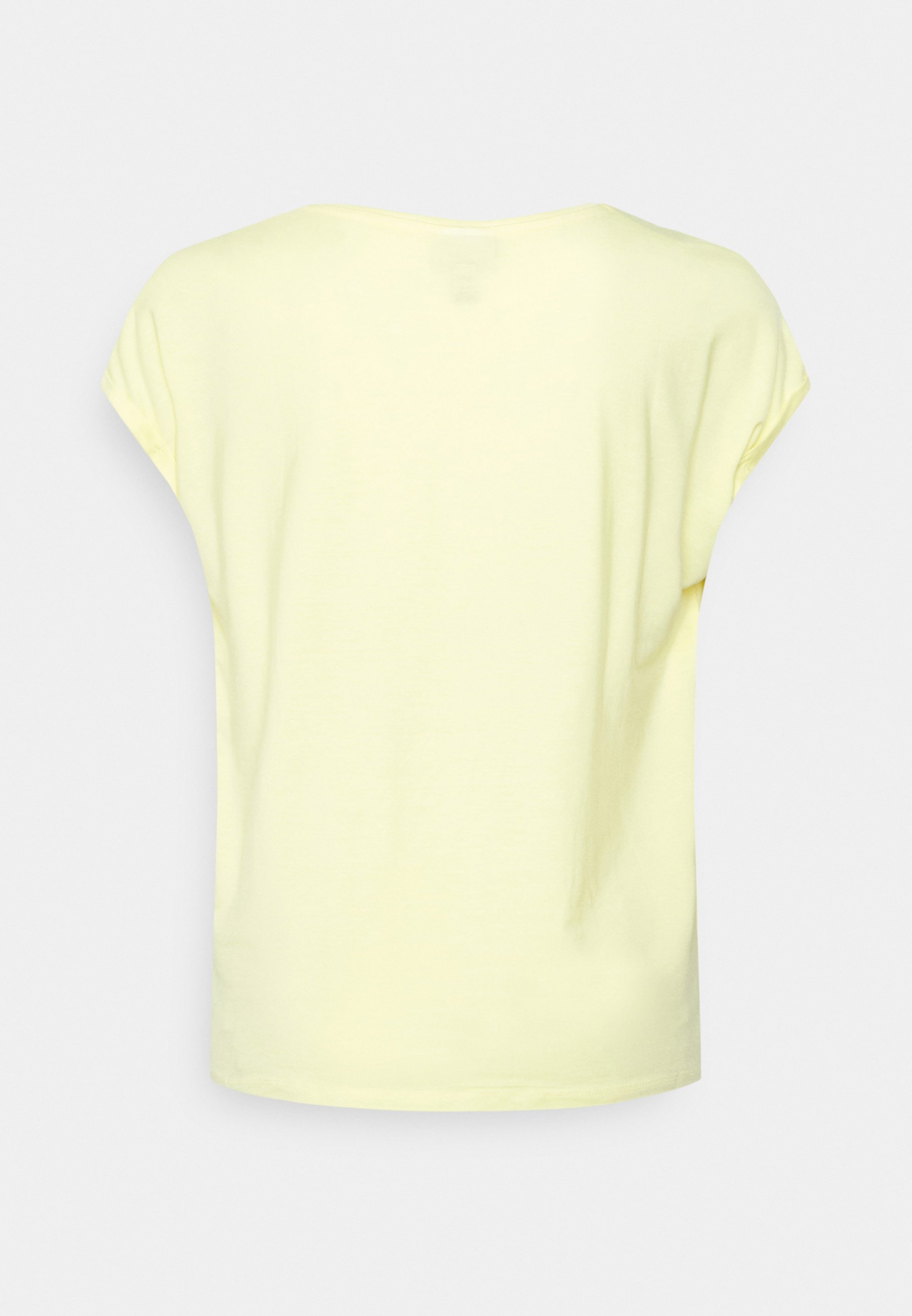 Vero Moda VMAVA PLAIN - Basic T-shirt - lemon/yellow