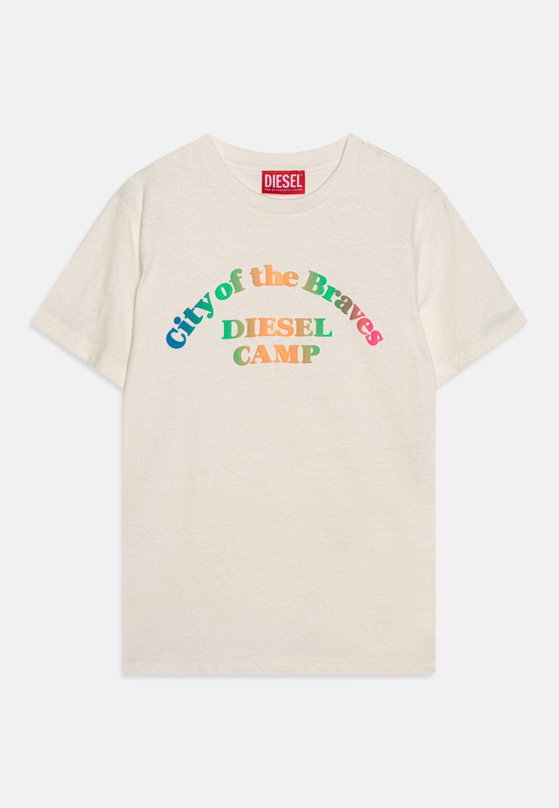 Diesel TINYC1 UNISEX - Print T-shirt - vapourous gray/off-white