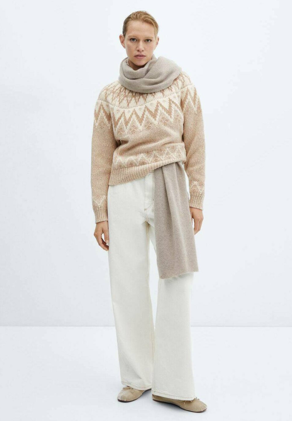 Mango VINTAGE - Jumper - medium brown/brown