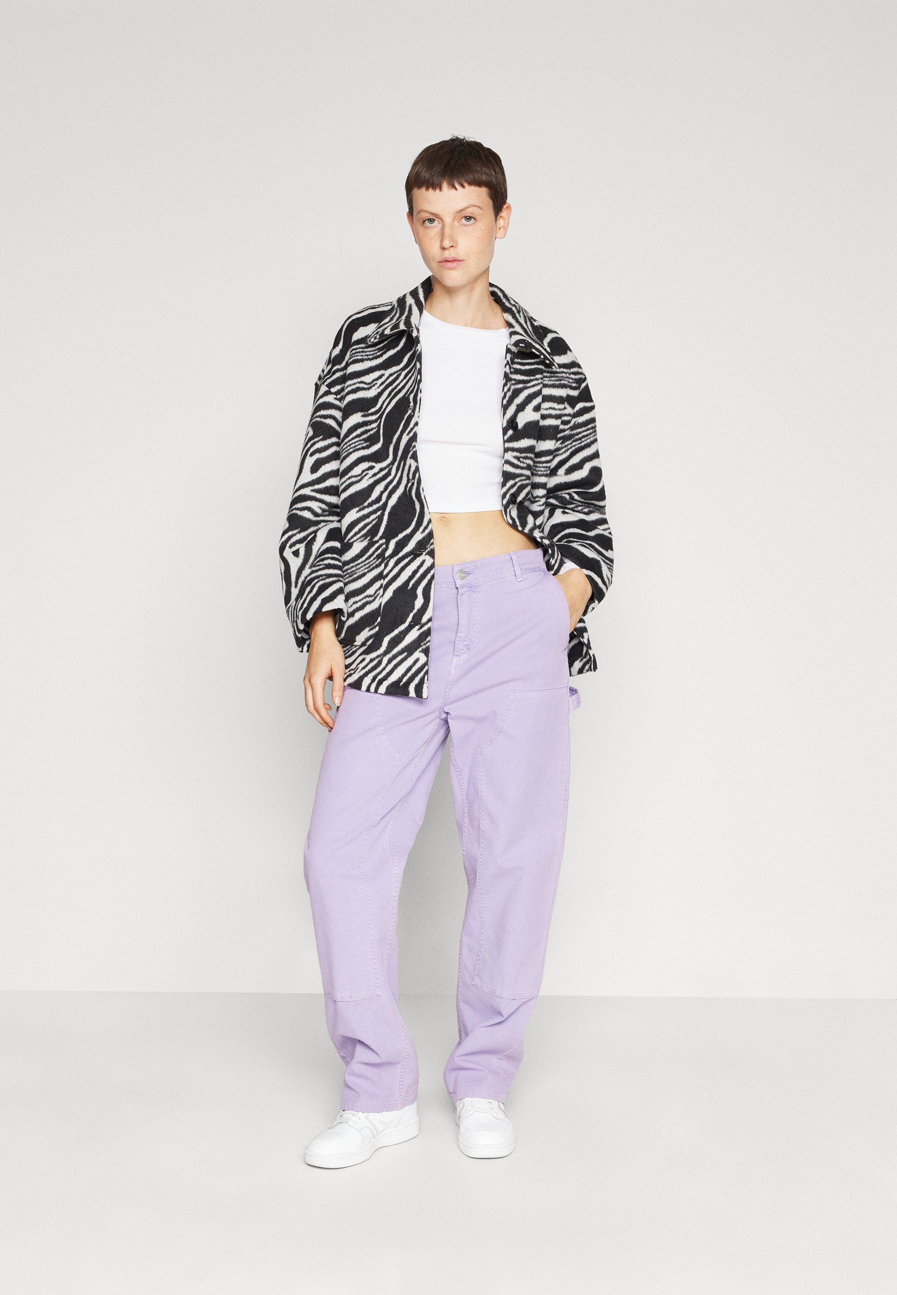 Vero Moda VMZEBRA JACKET - Summer jacket - black/bright white/black