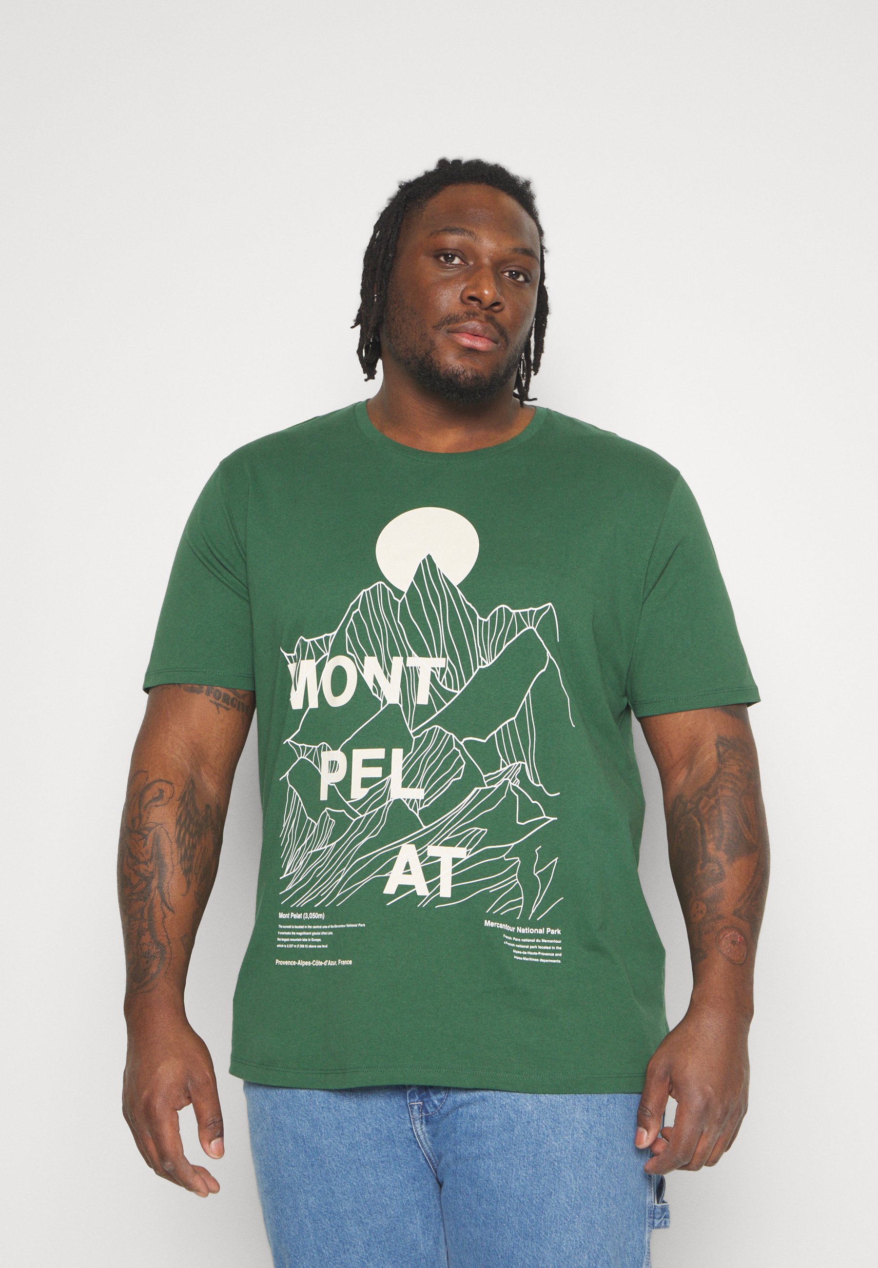 Jack &Jones JORMONTPELAT TEE - Print T-shirt - dark green