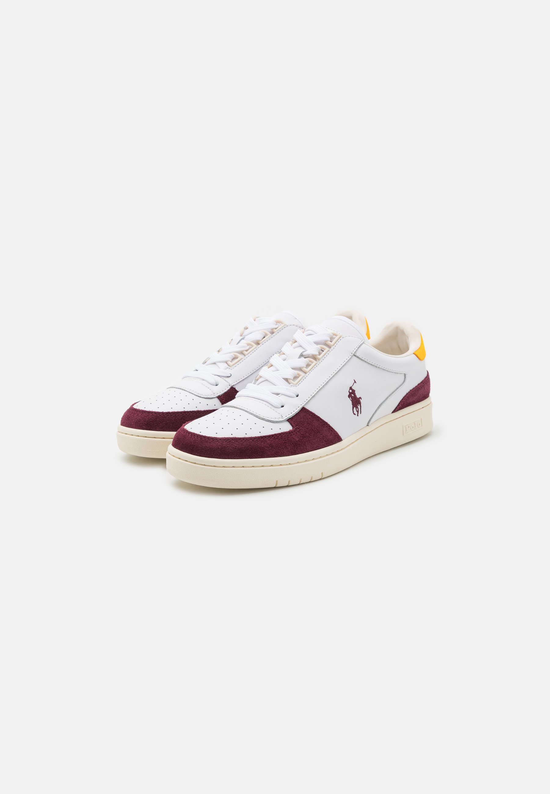 Polo Ralph Lauren TOP LACE UNISEX - Trainers - white/wine/gold/white