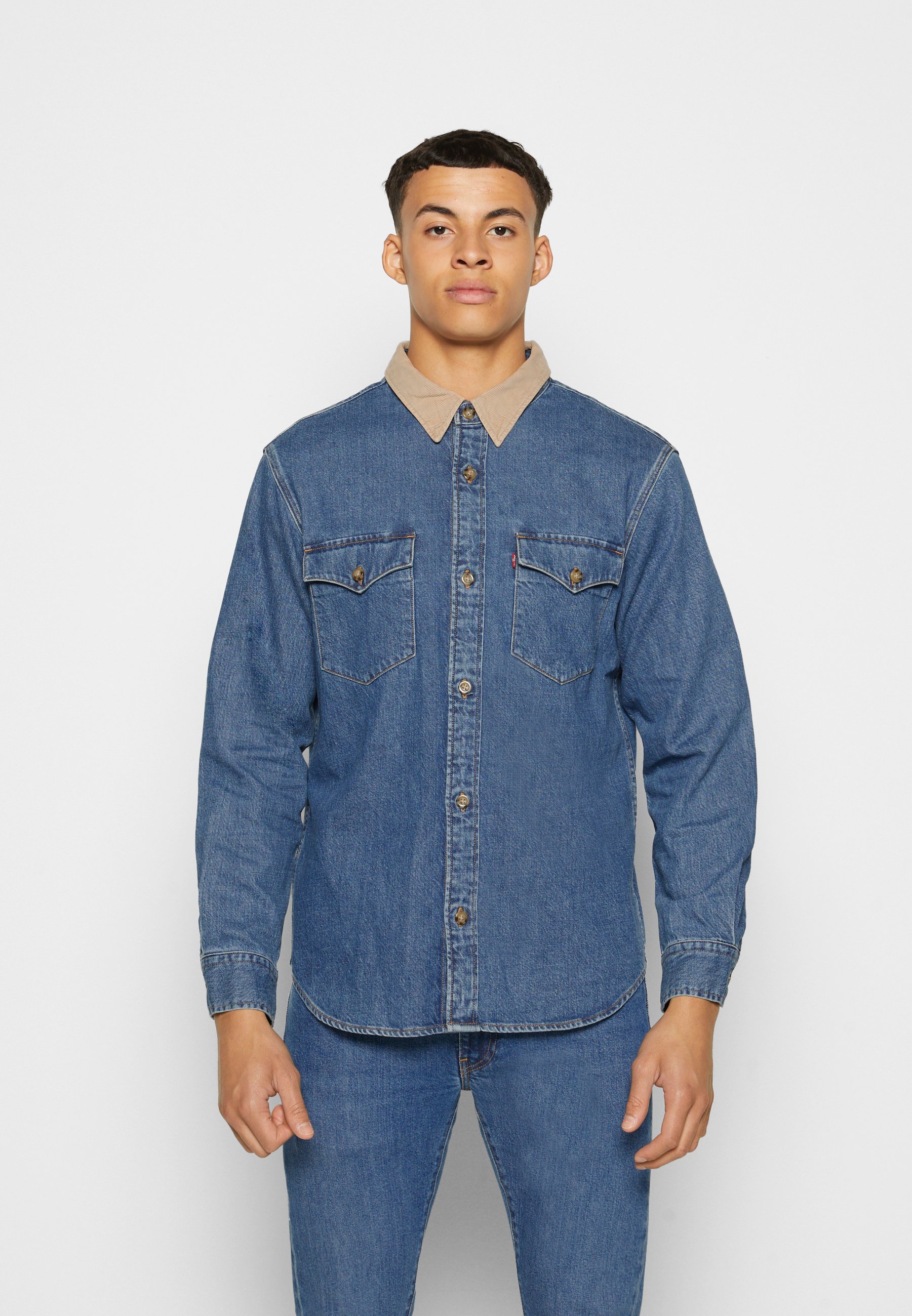 Levi's® RELAXED FIT WESTERN - Shirt - blue stonewash/blue