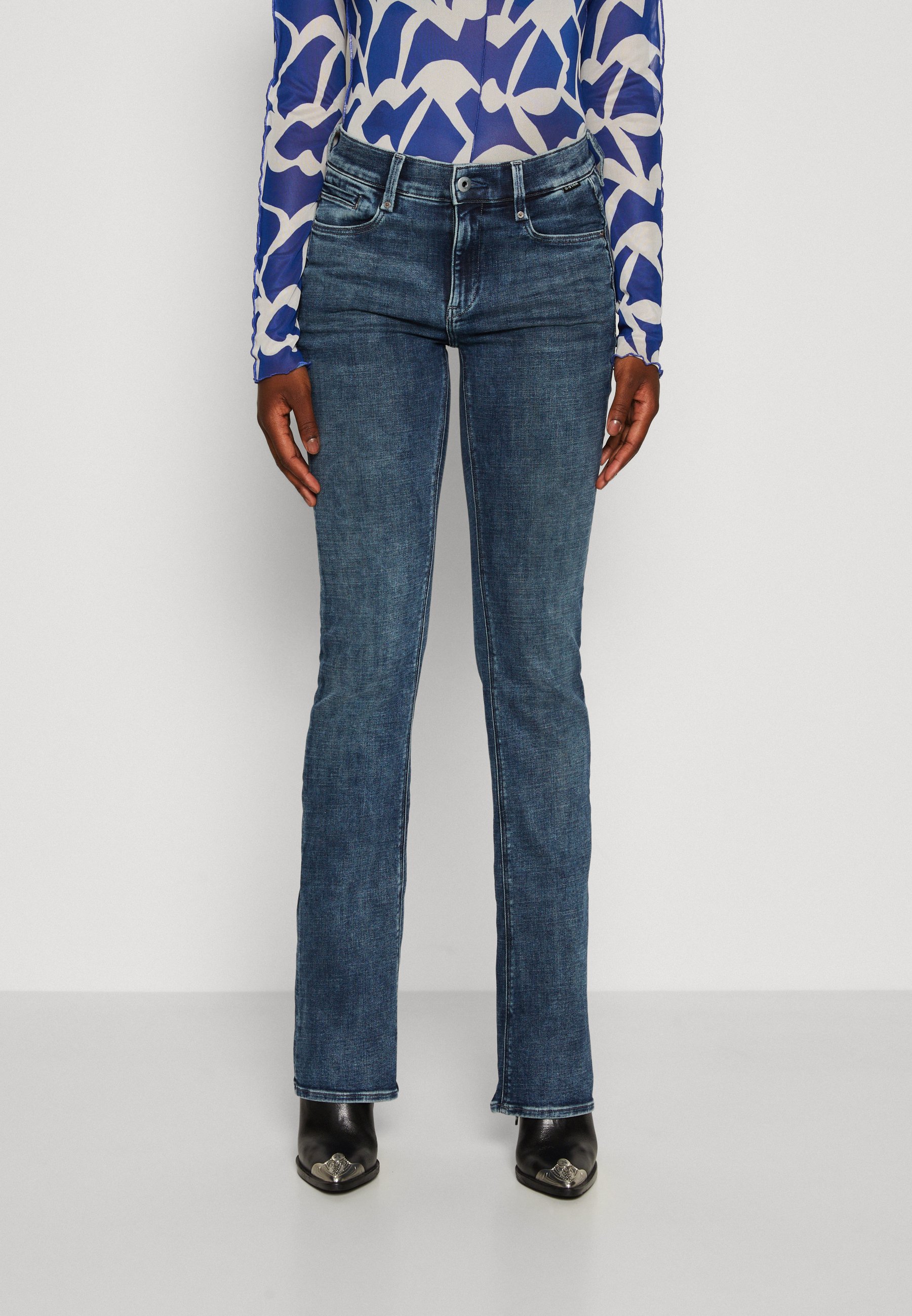 G-Star NOXER BOOTCUT - Bootcut jeans - antique faded orinoco blue/blue denim