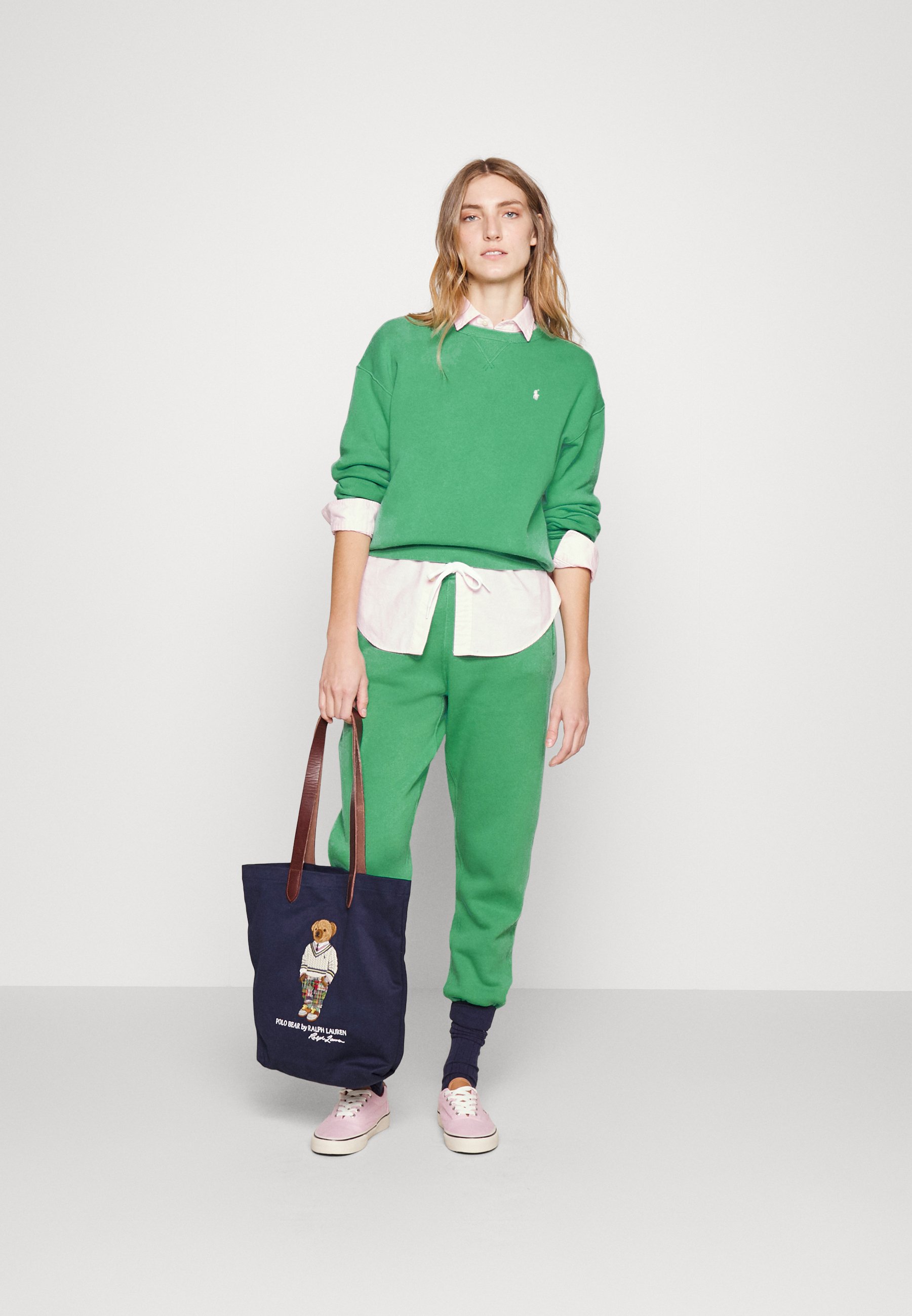 Polo Ralph Lauren ANKLE ATHLETIC - Tracksuit bottoms - raft green/green
