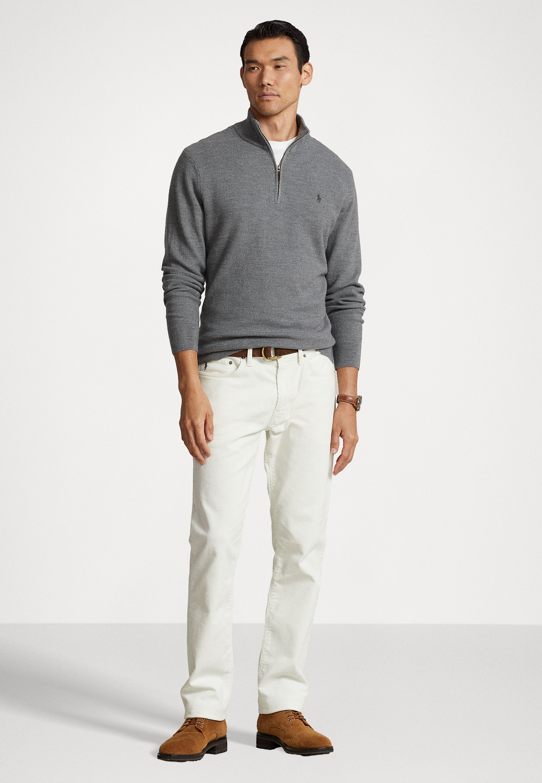 Polo Ralph Lauren LONG SLEEVE - Jumper - grey heather/grey