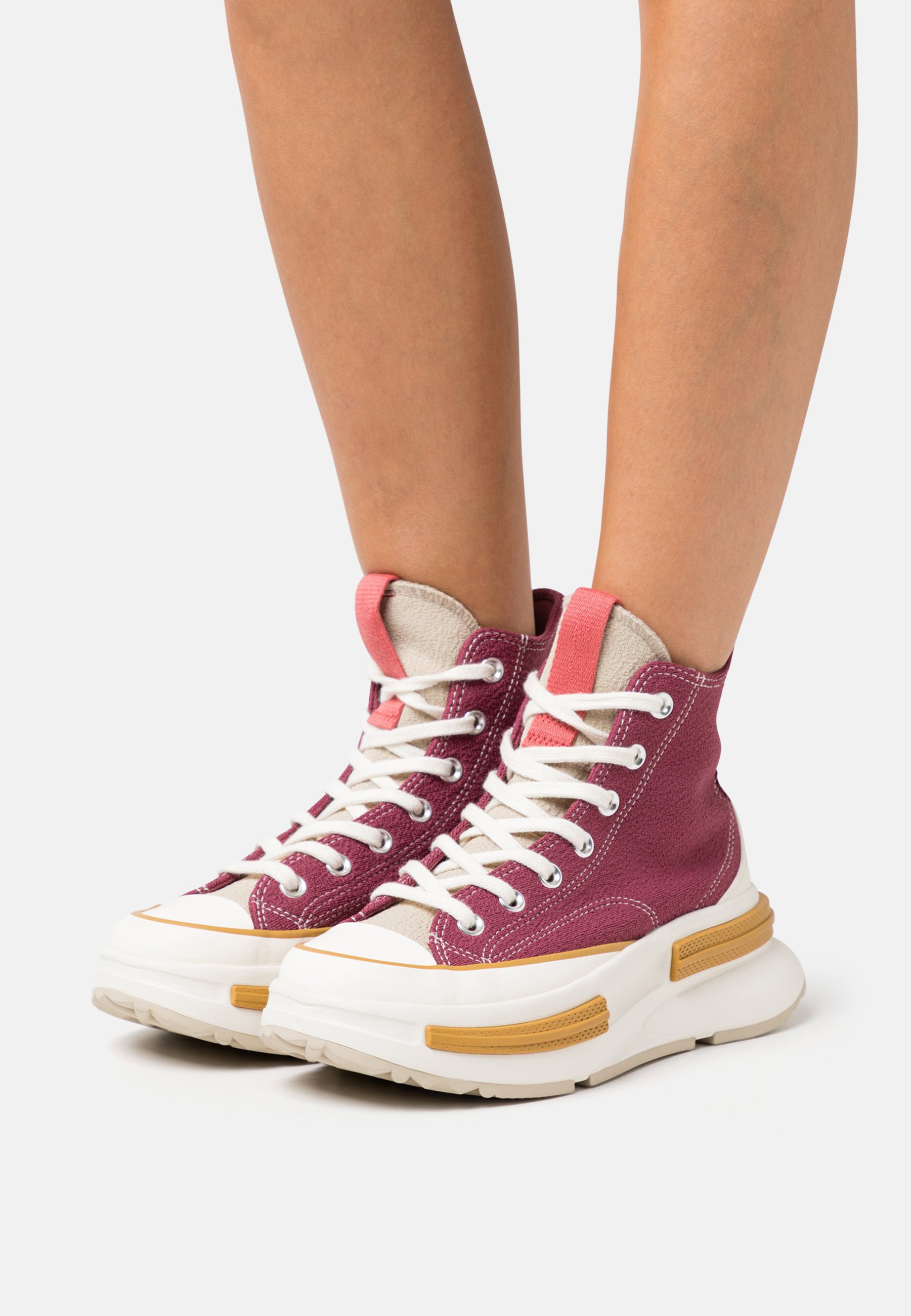 Converse RUN STAR LEGACY  WORKWEAR TEXTILES - High-top trainers - cherry vision/beach stone/berry