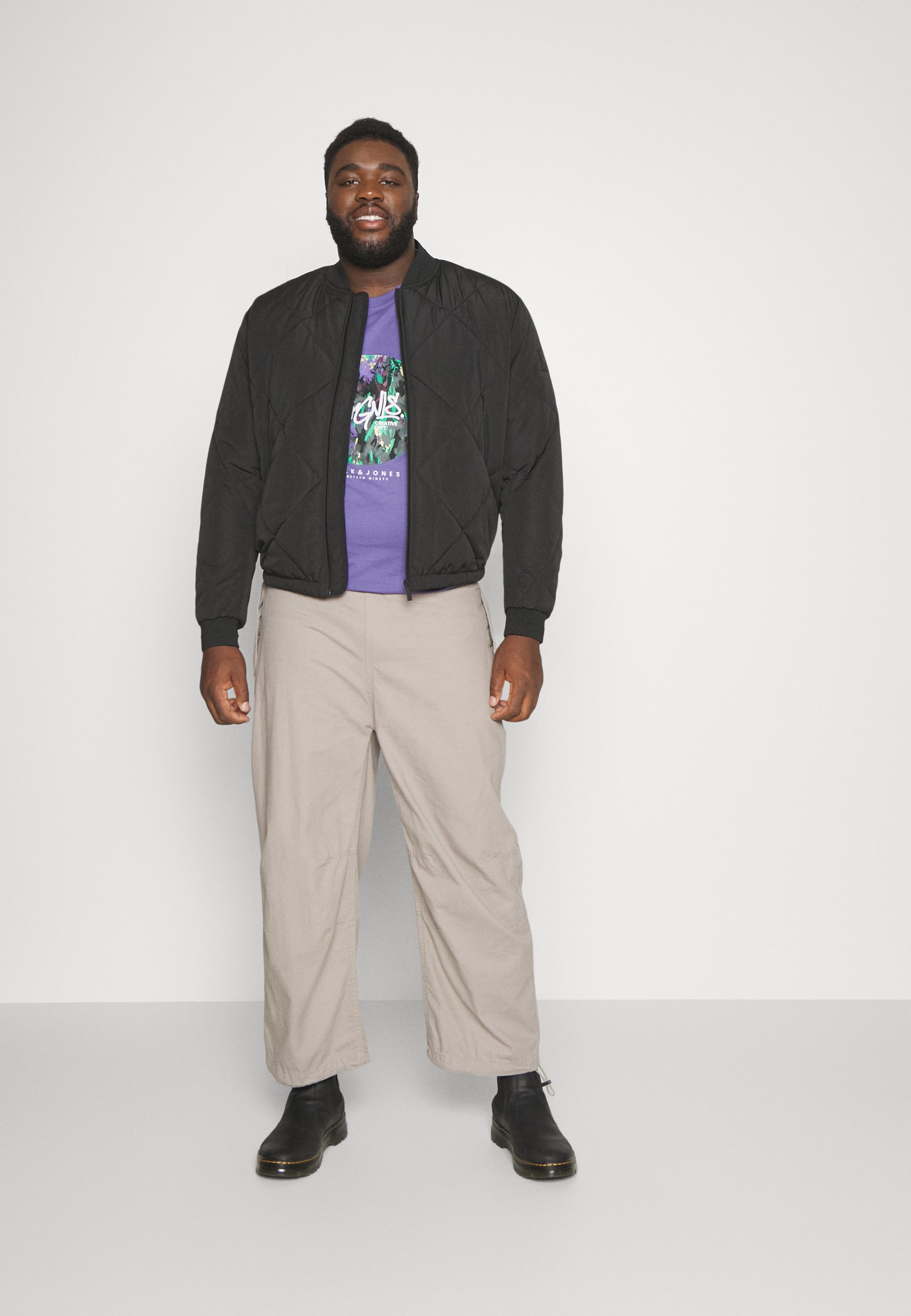 Jack &Jones JORSILVERLAKE TEE CREW NECK - Print T-shirt - twilight purple/purple