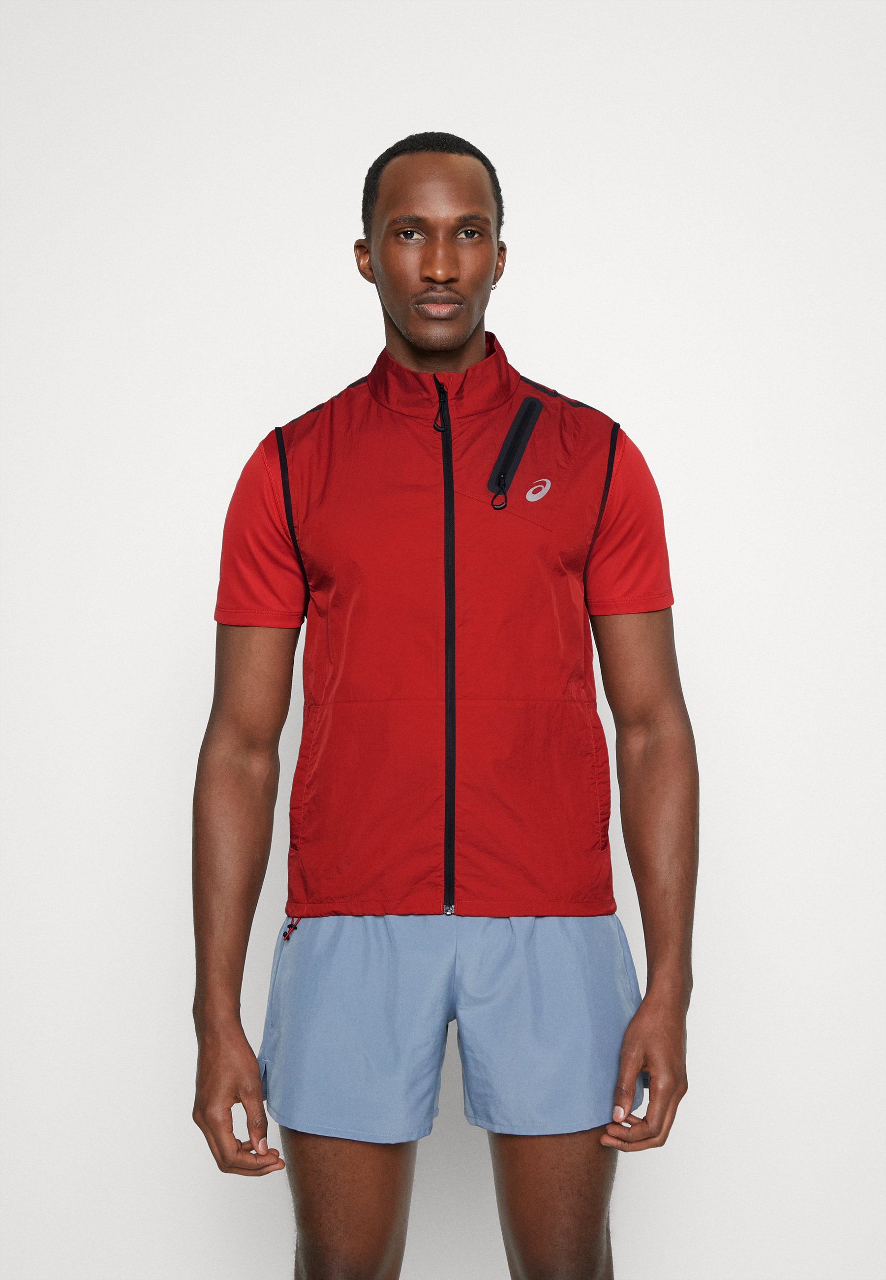 ASICS METARUN PACKABLE VEST - Waistcoat - spice latte/red