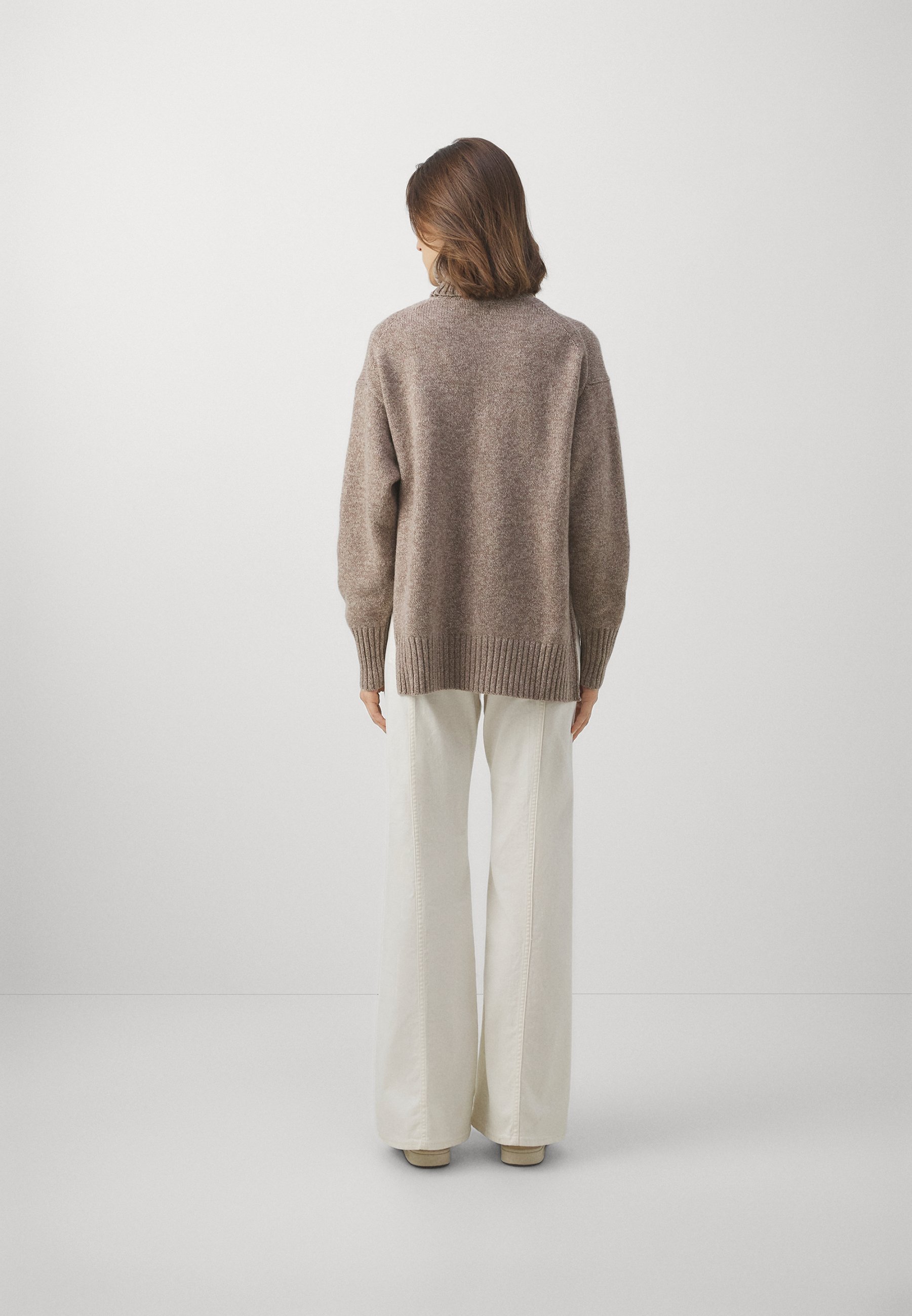 Polo Ralph Lauren CLASSIC LONG SLEEVE - Jumper - light brown/brown