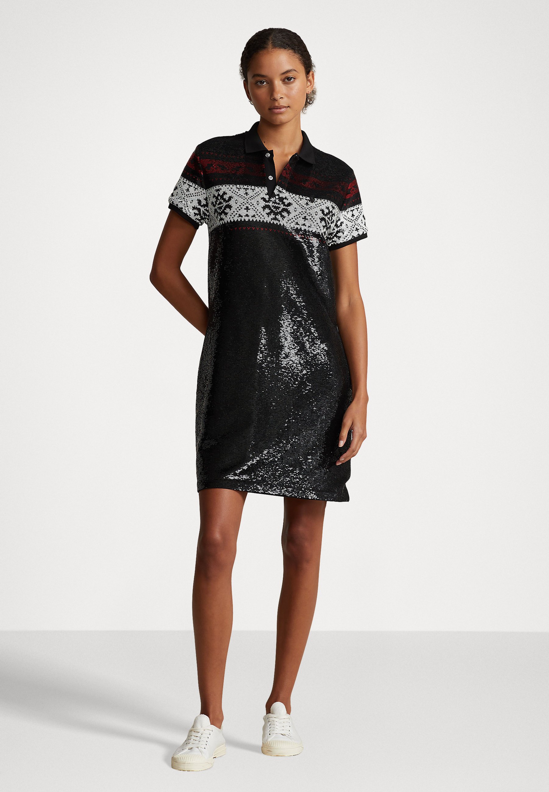 Polo Ralph Lauren SHORT SLEEVE - Shirt dress - black