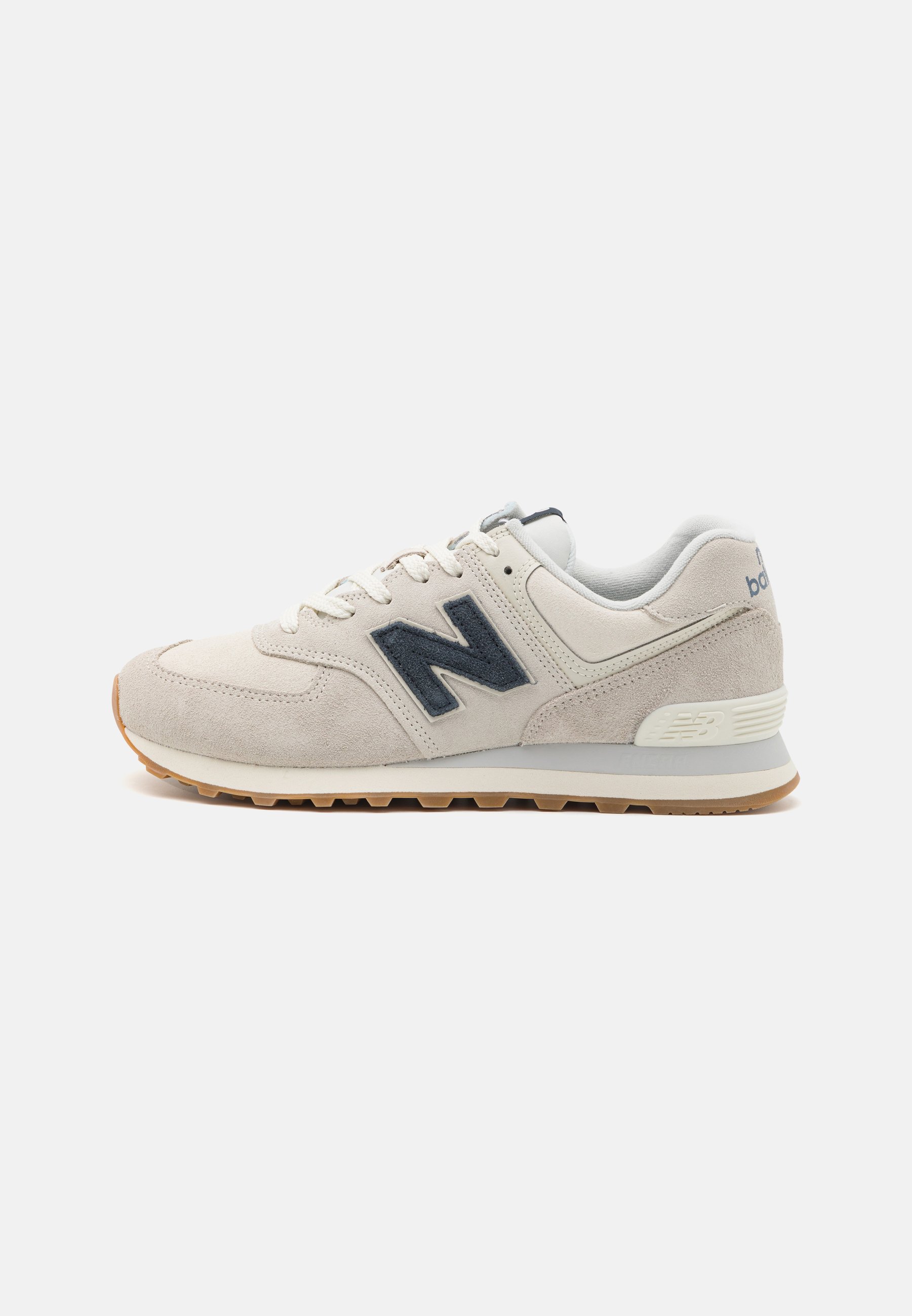NB 574 UNISEX - Trainers - off-white/dark blue/off-white