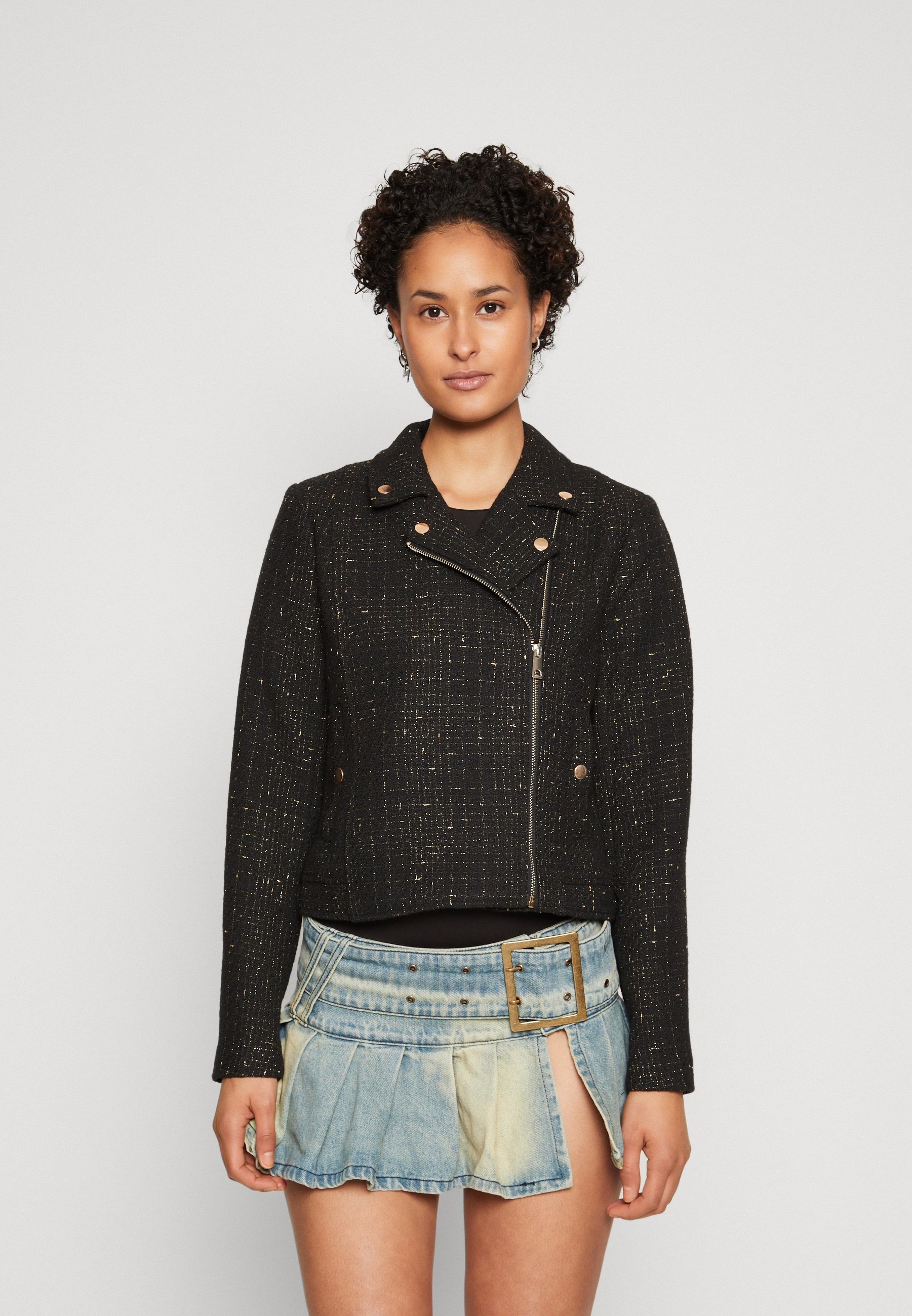 Vero Moda VMMABLE SHORT JACKET - Summer jacket - black/gold/black