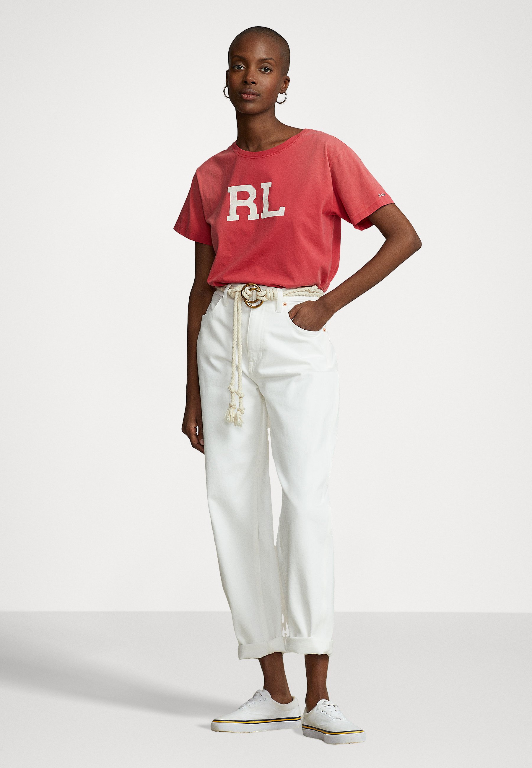 Polo Ralph Lauren PRIDE TEE SHORT SLEEVE - Print T-shirt - sunrise red/red