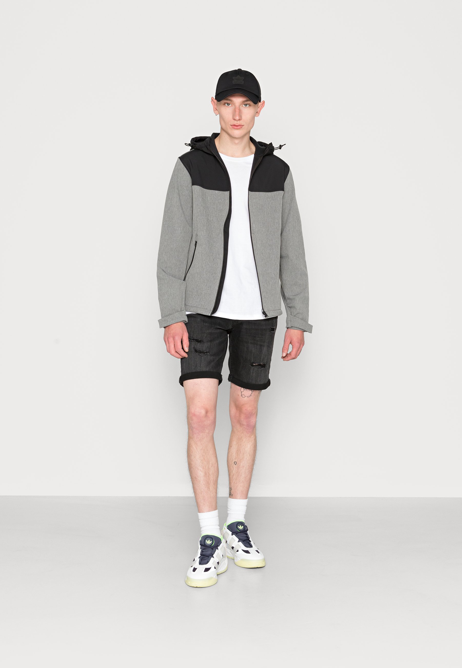 Jack &Jones JJEMARVIN NOOS - Outdoor jacket - grey melange/mottled dark grey