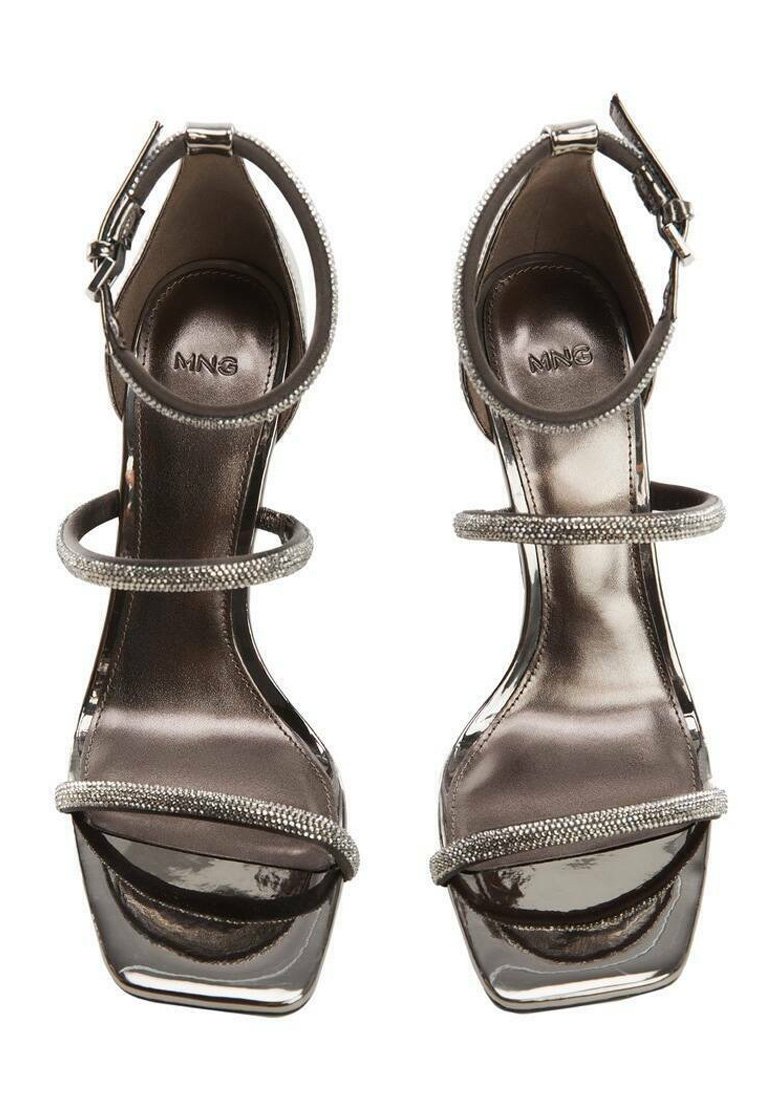 Mango LOLA - Sandals - donkerzilver/silver-coloured