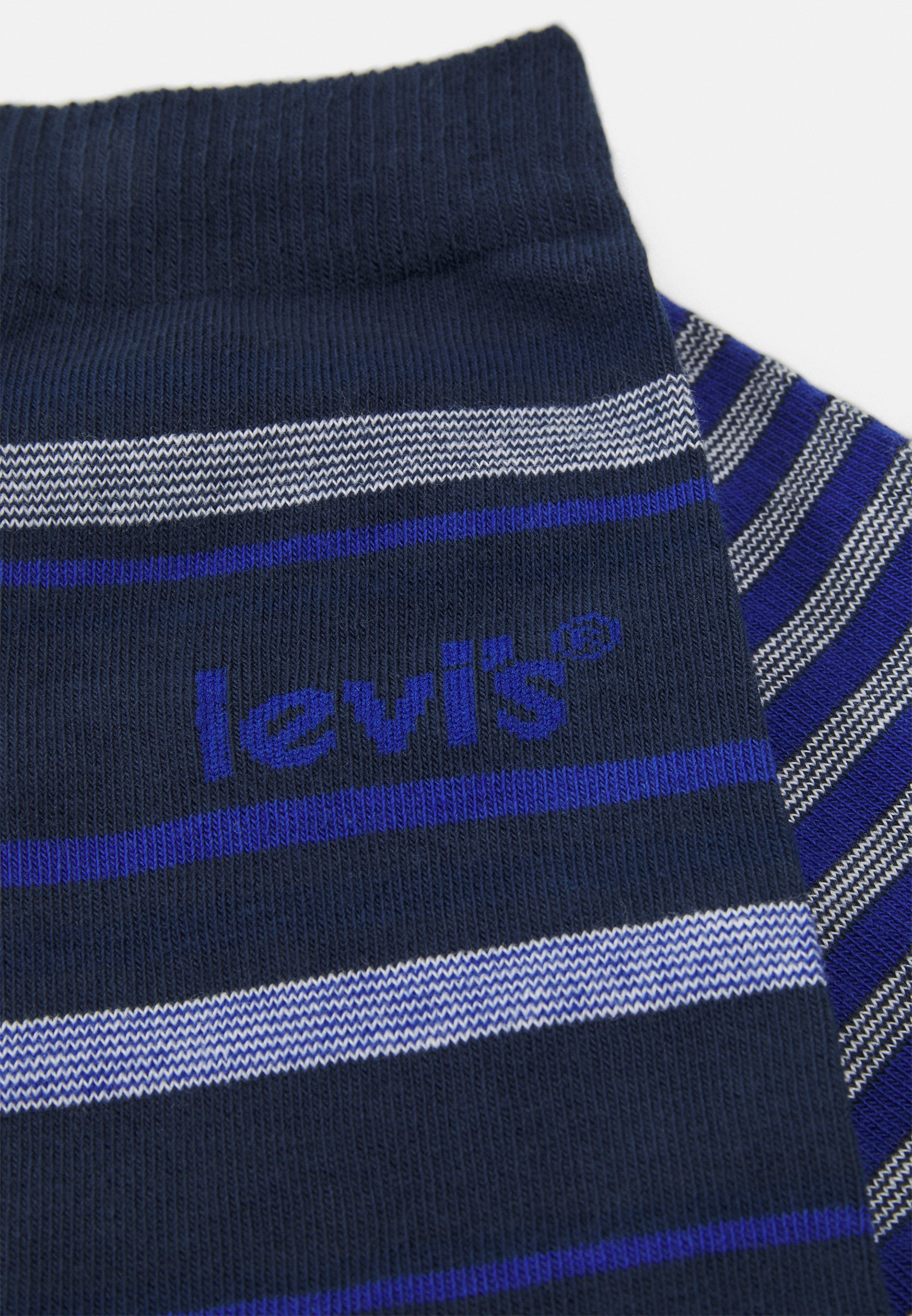 Levi's® REGULAR CUT STRIPE 2 PACK - Socks - blue/dark blue