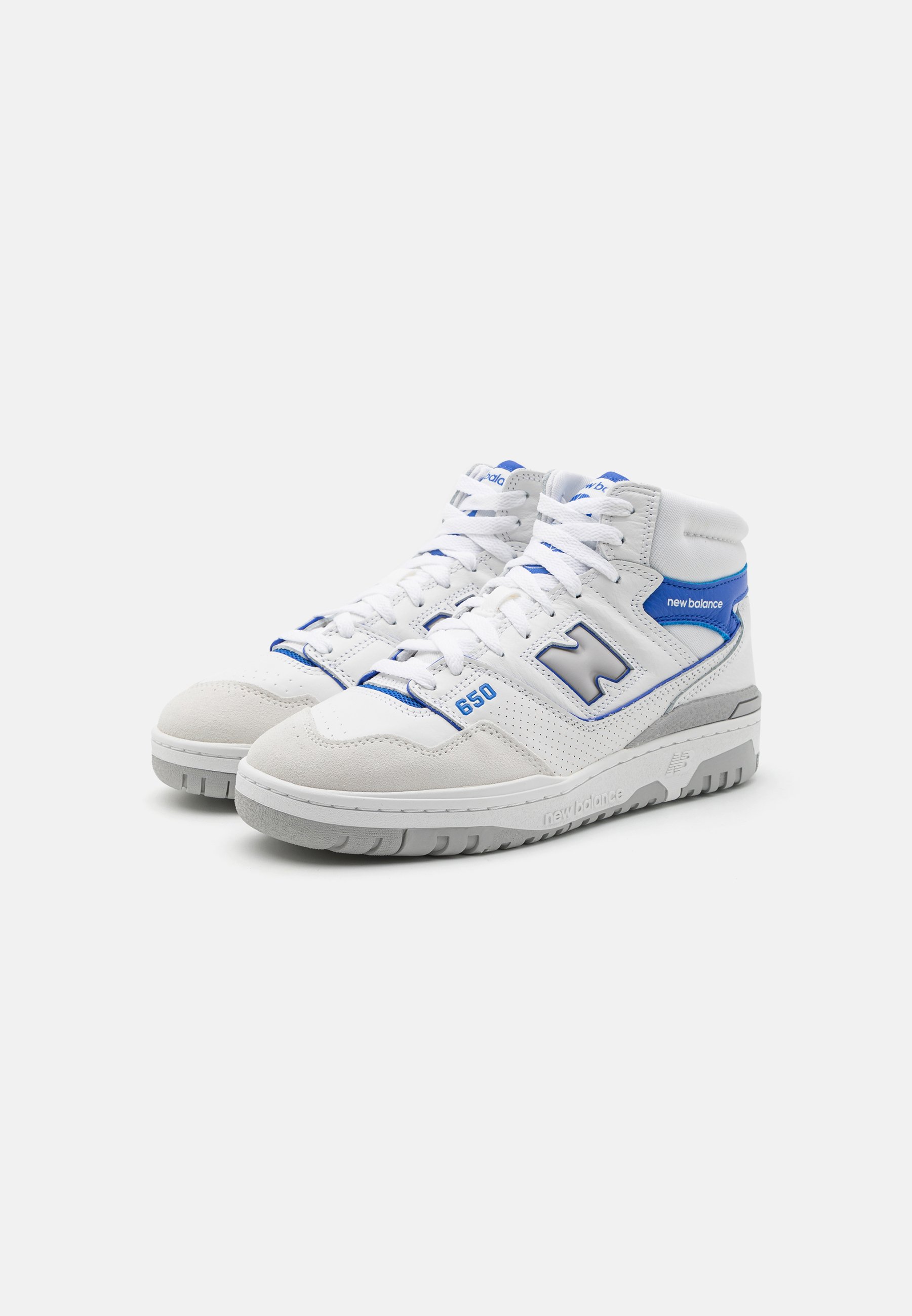 NB 650 UNISEX - High-top trainers - white/light blue/white