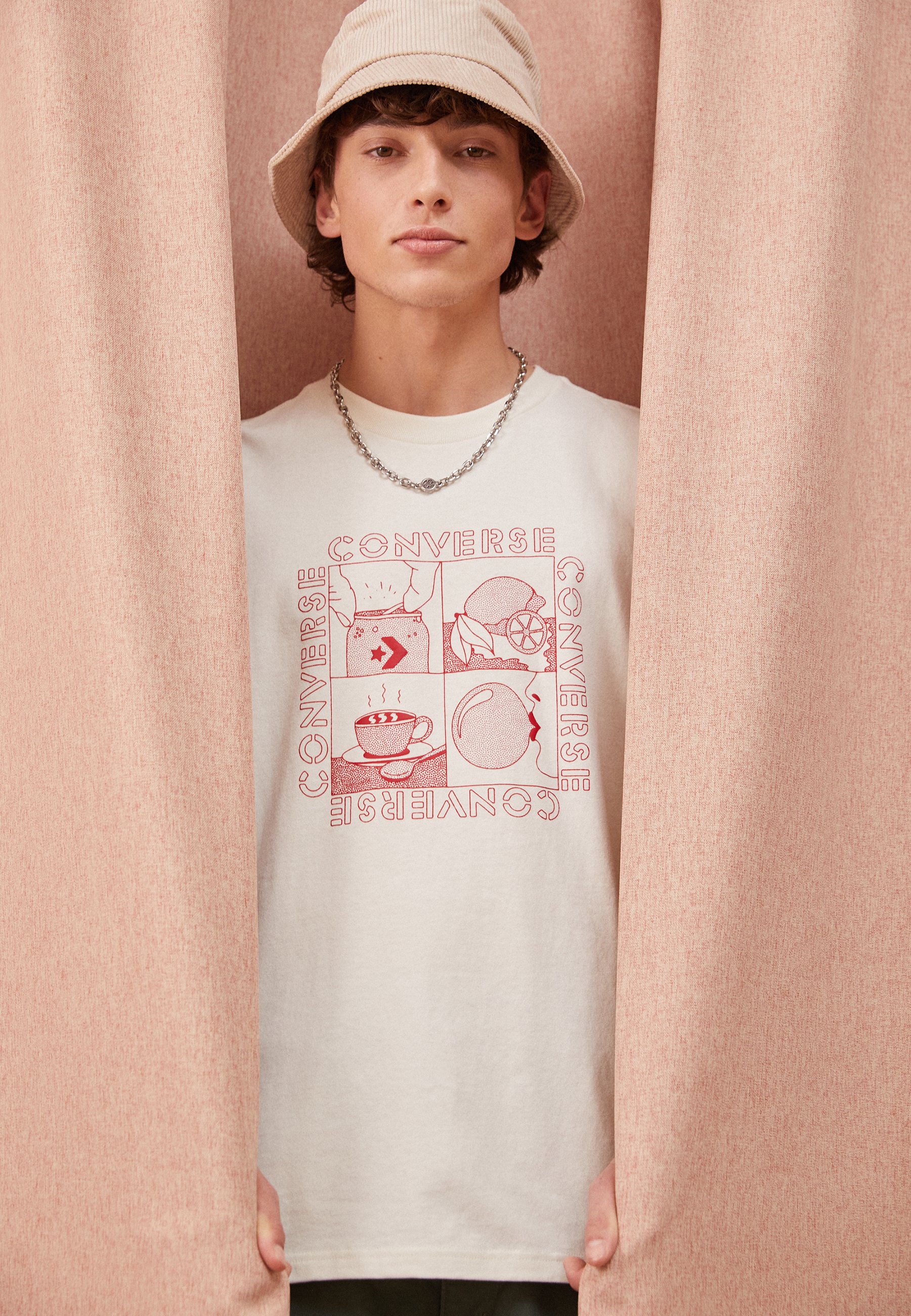 Converse SENSORY GRAPHIC  - Print T-shirt - egret/white