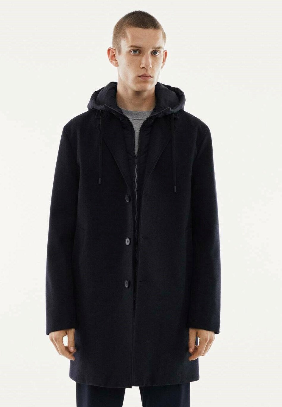 Mango TRAIN - Classic coat - navy/royal blue