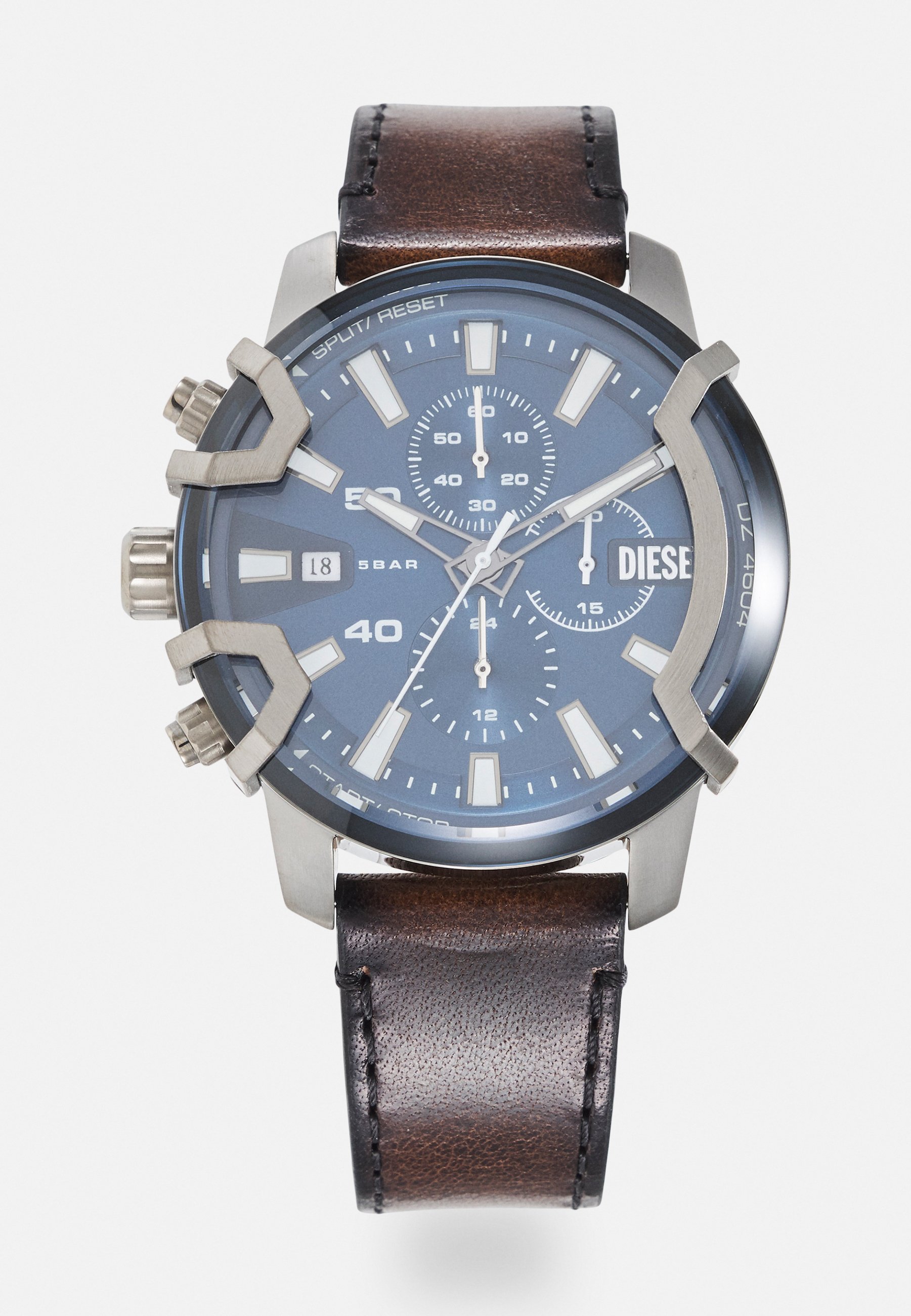 Diesel GRIFFED MINI - Chronograph watch - brown/blue/brown