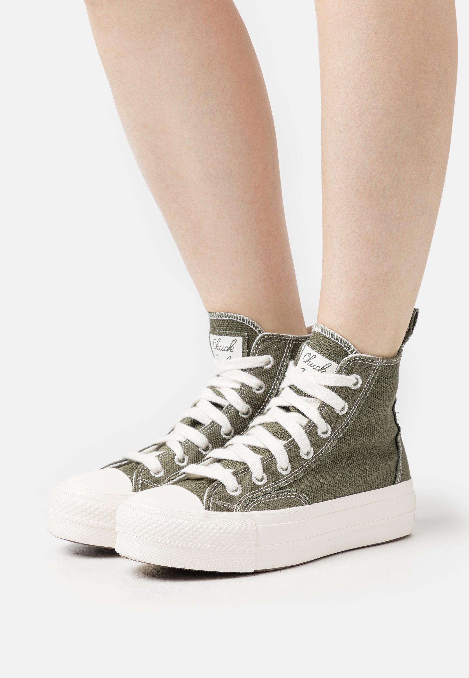 Converse CHUCK TAYLOR ALL STAR LIFT - High-top trainers - utility/egret/green