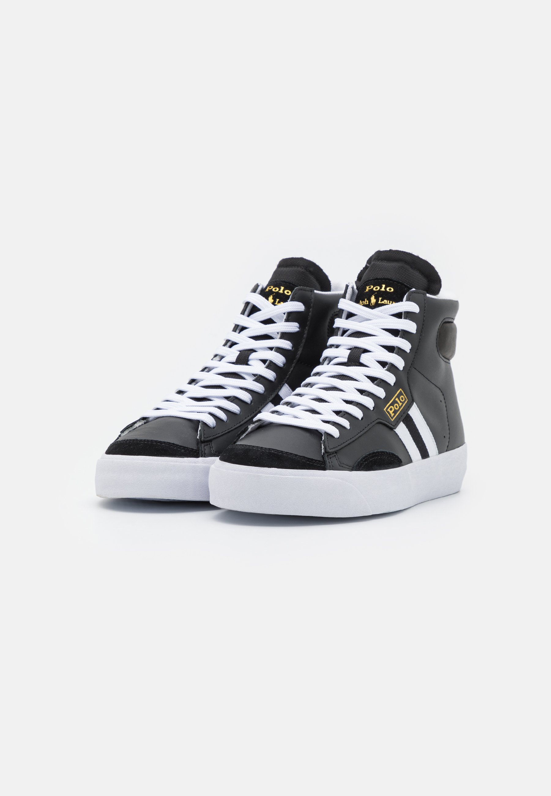 Polo Ralph Lauren COURT VULC MID UNISEX - High-top trainers - black/white/black