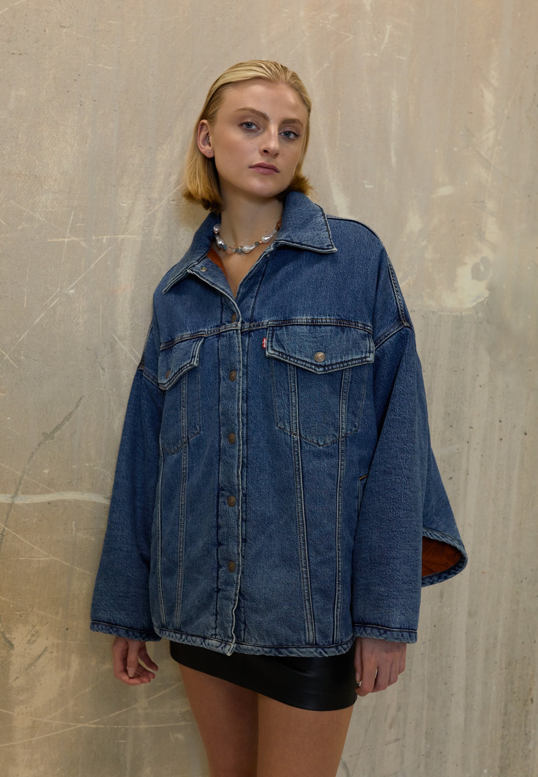 Levi's® FLY TRUCKER - Denim jacket - drama class/blue denim