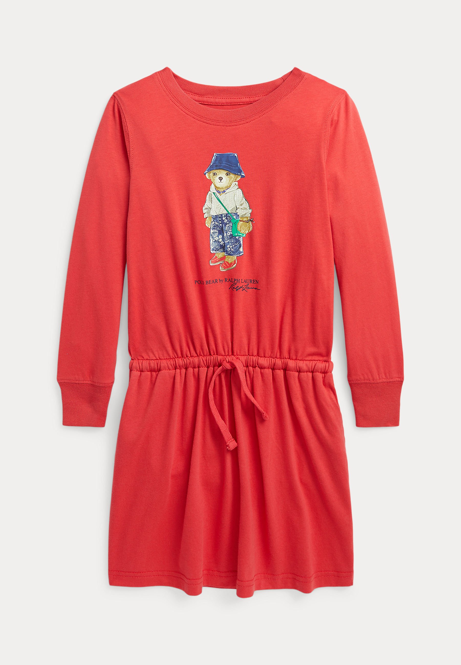 Polo Ralph Lauren BEAR DAY DRESS - Jersey dress - spring red/red