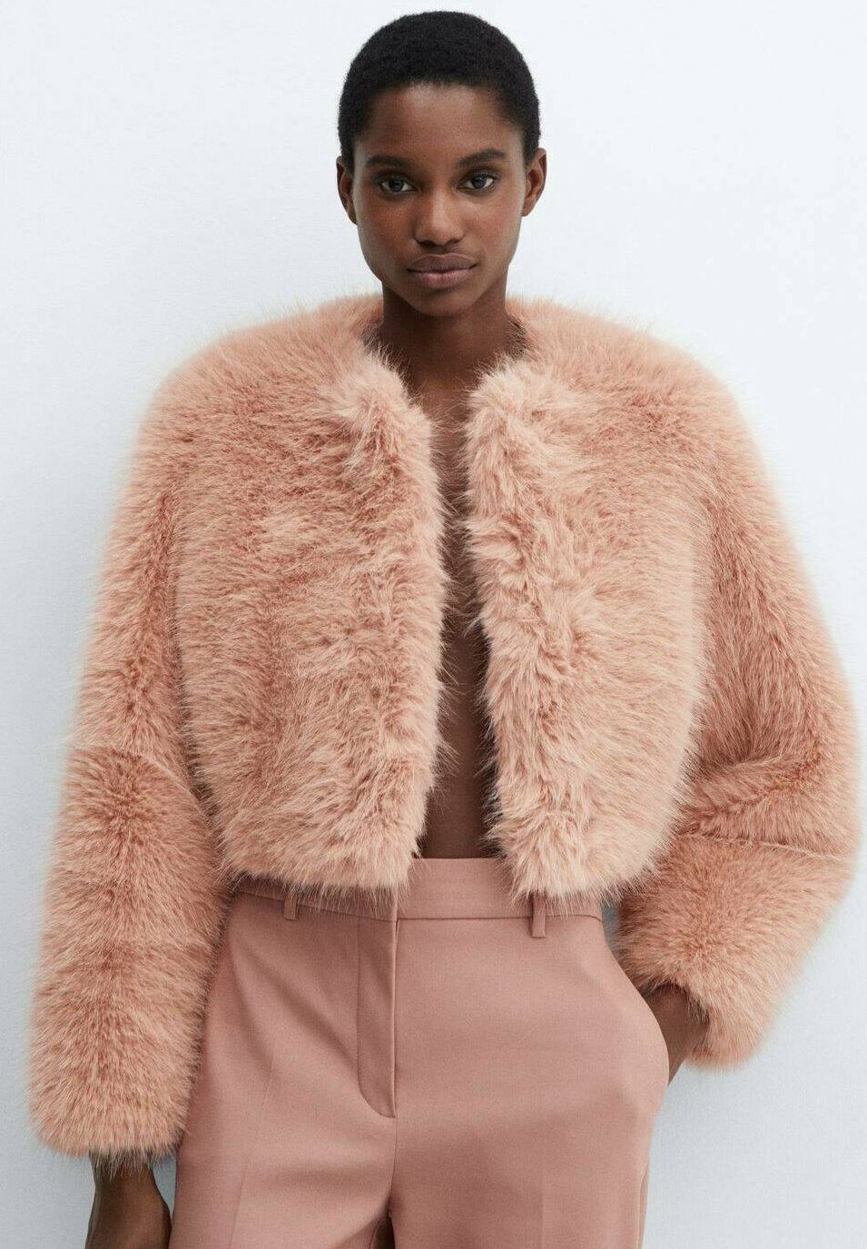 Mango BOLETA - Winter jacket - pale pink/pink