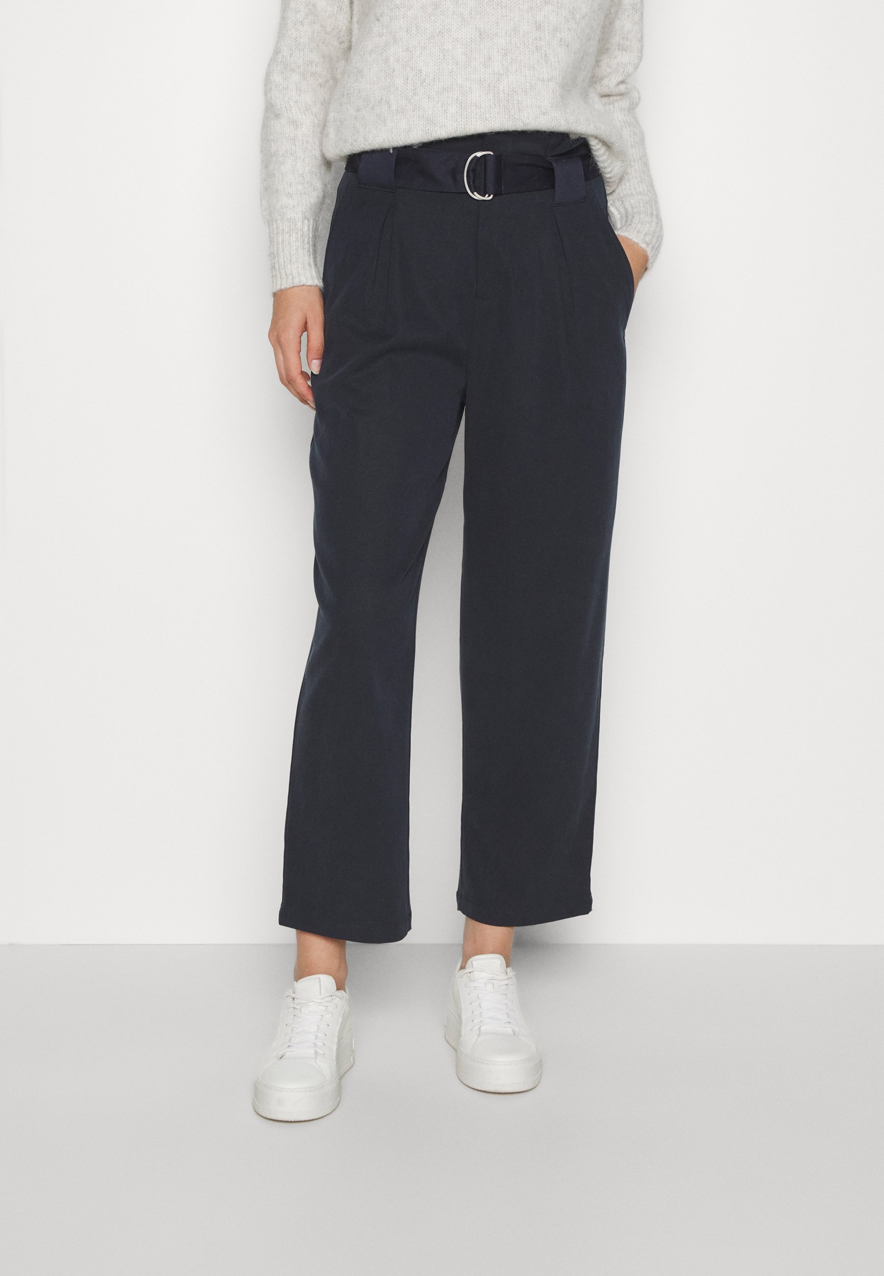 Scotch & Soda LEG PAPER BAG PANT - Trousers - dark blue