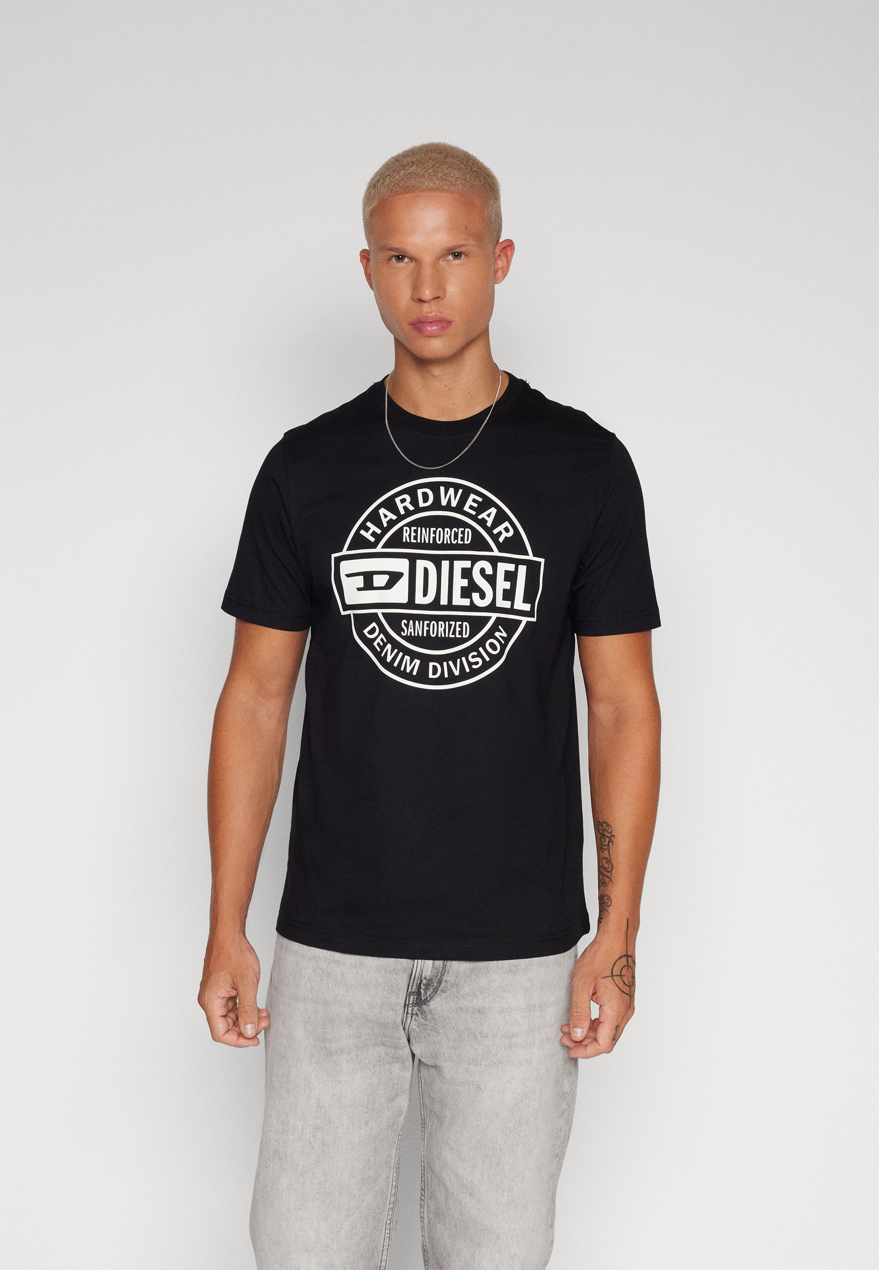 Diesel JUST GENDERLESS UNISEX - Print T-shirt - black