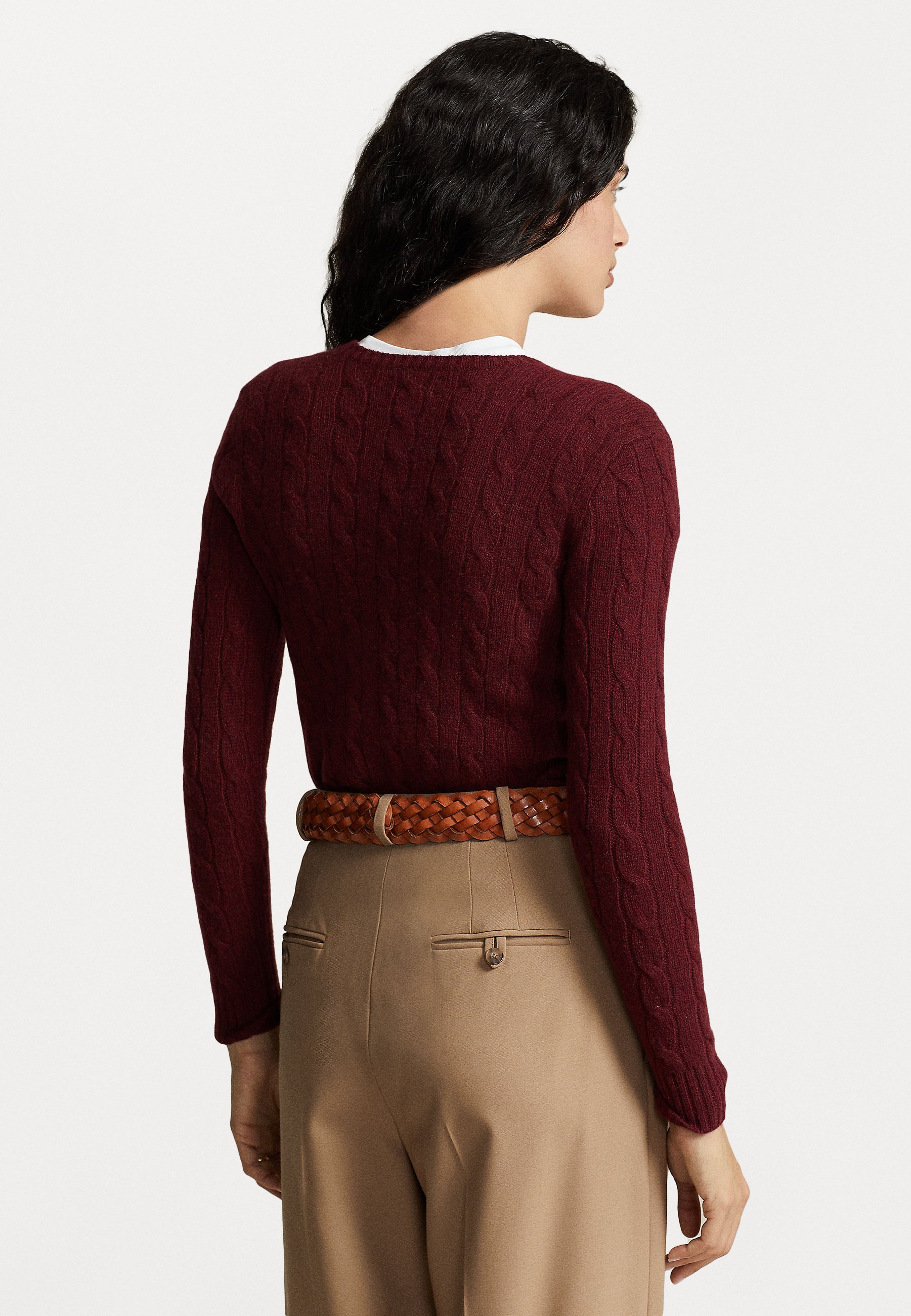 Polo Ralph Lauren KIMBERLY LONG SLEEVE - Jumper - garnet red melange/red