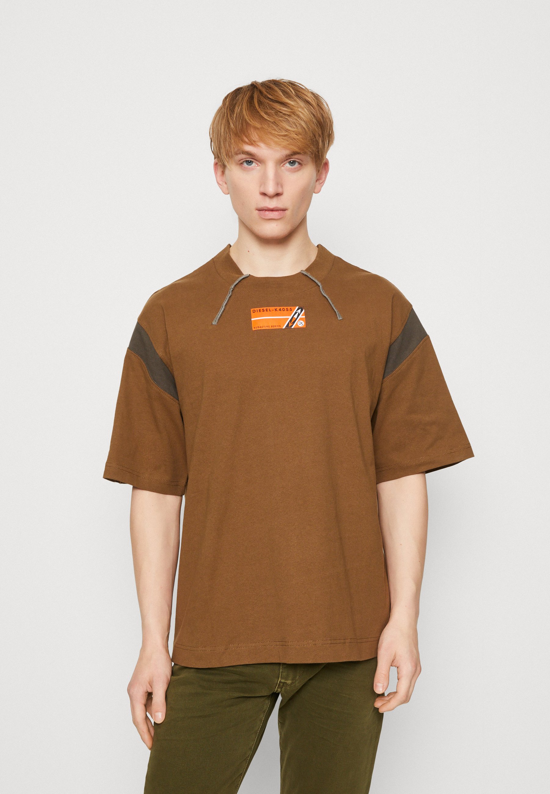 Diesel BEST UNISEX - Print T-shirt - green/brown/green