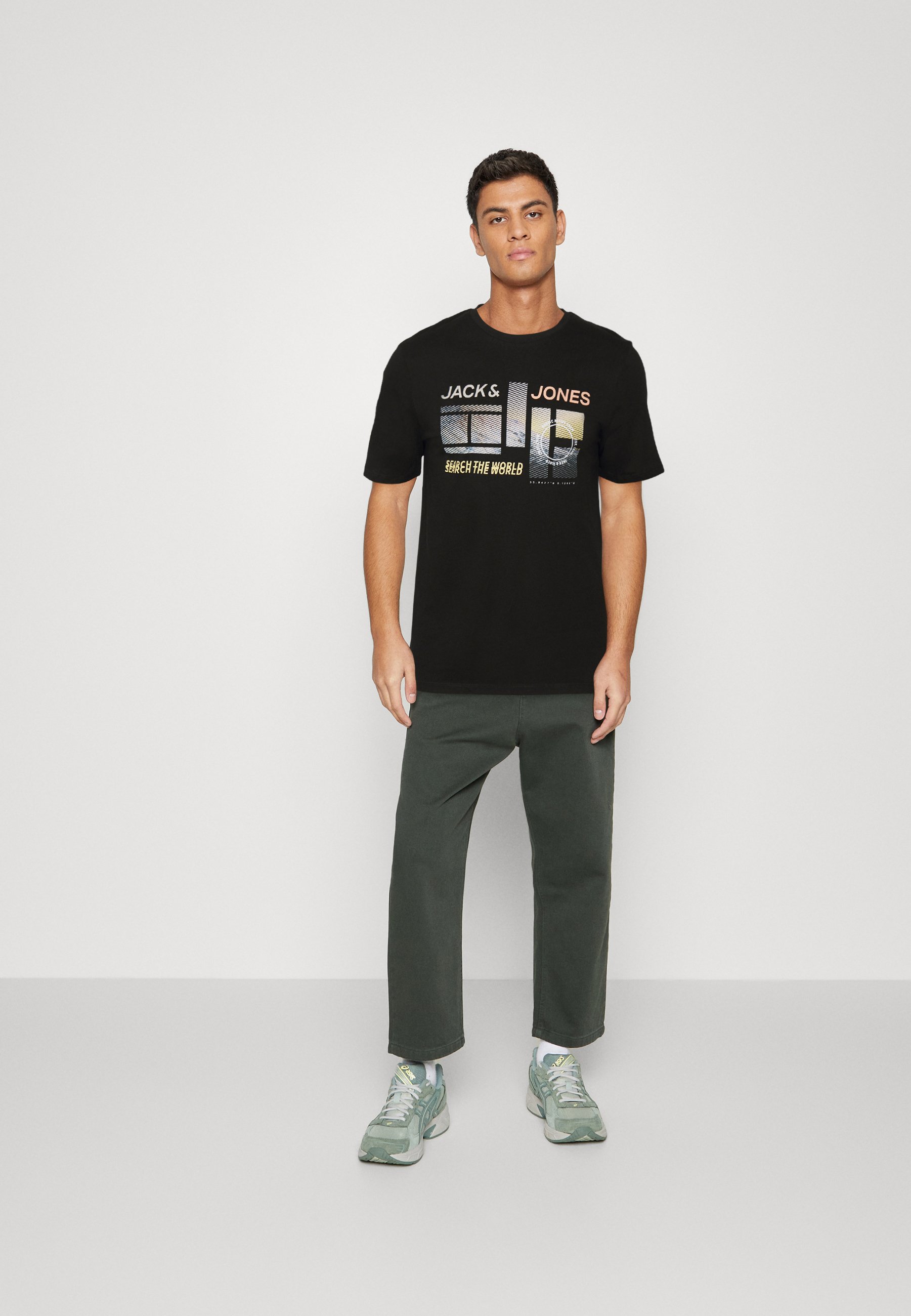 Jack &Jones JCOBOOSTER TEE CREW NECK - Print T-shirt - black