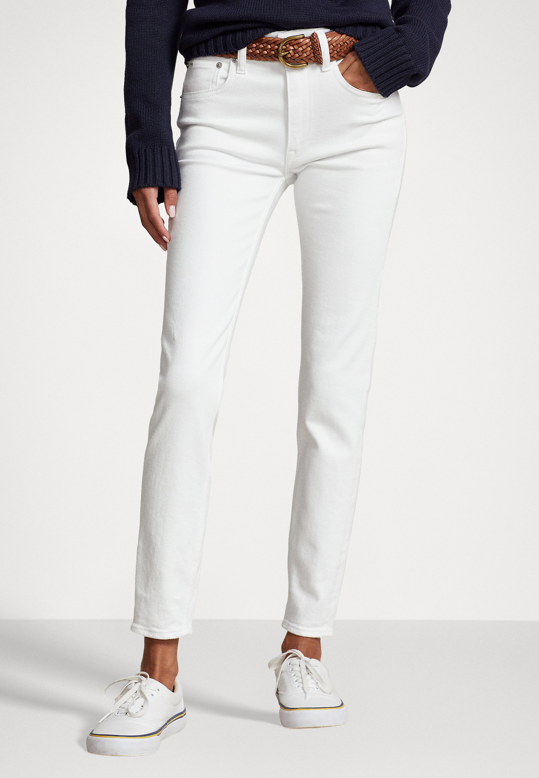 Polo Ralph Lauren TOMPKINS SKI LEAH WASH - Slim fit jeans - white/white