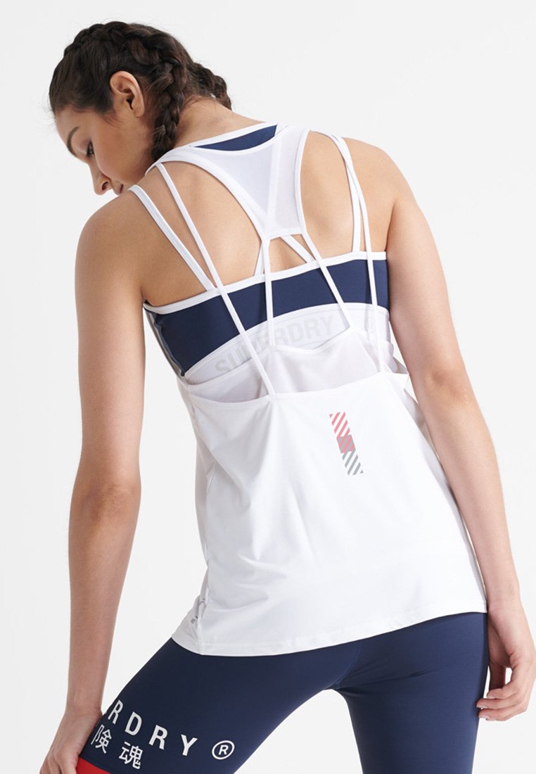 Superdry Top - optic/white denim
