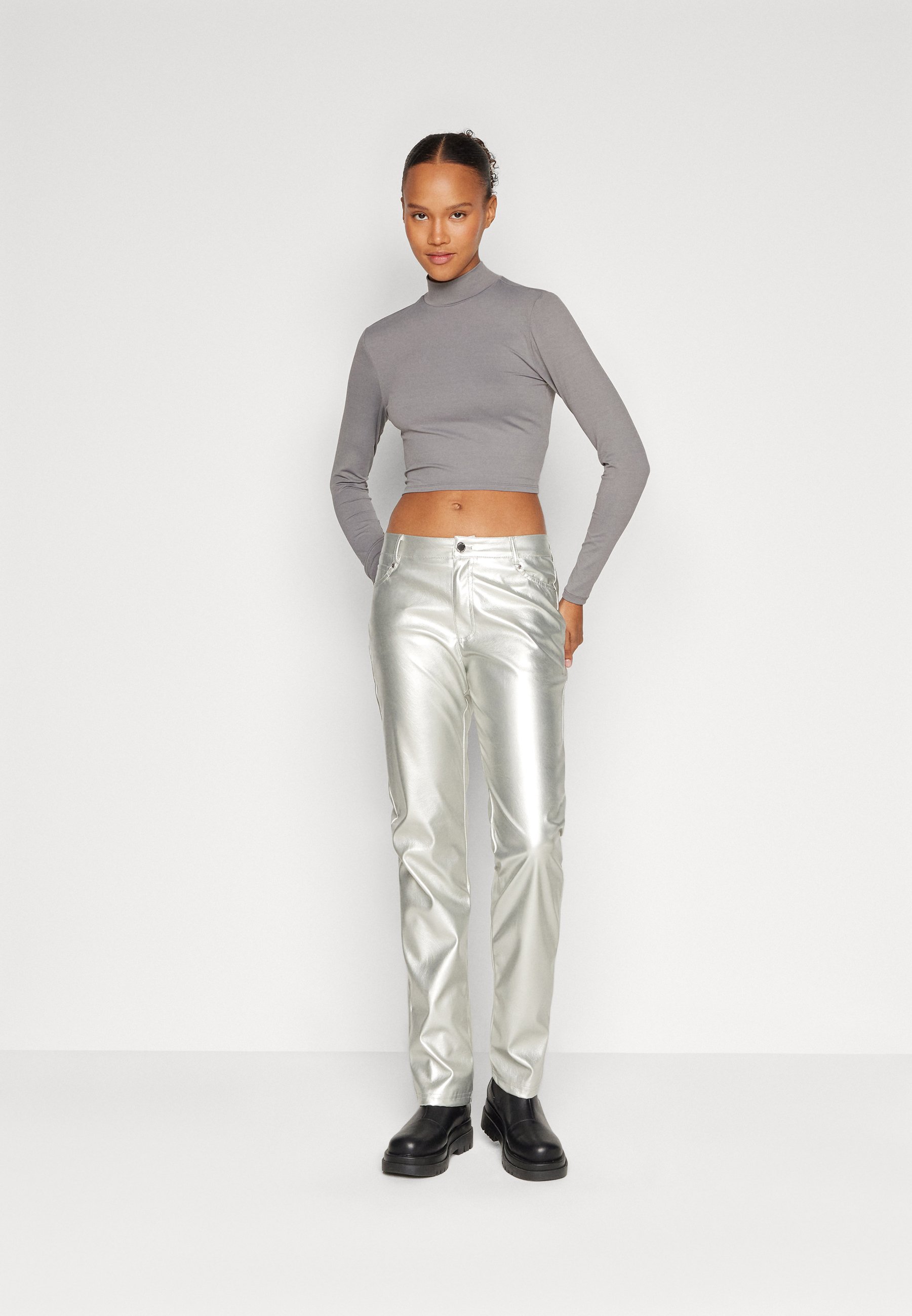 ONLY ONLEA OPEN BACK  - Long sleeved top - december sky/grey