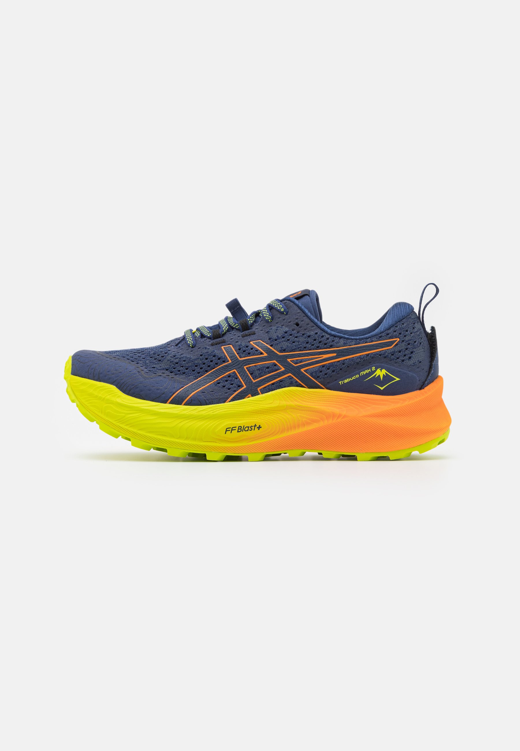ASICS TRABUCO MAX 2 - Trail running shoes - deep ocean/bright orange/blue