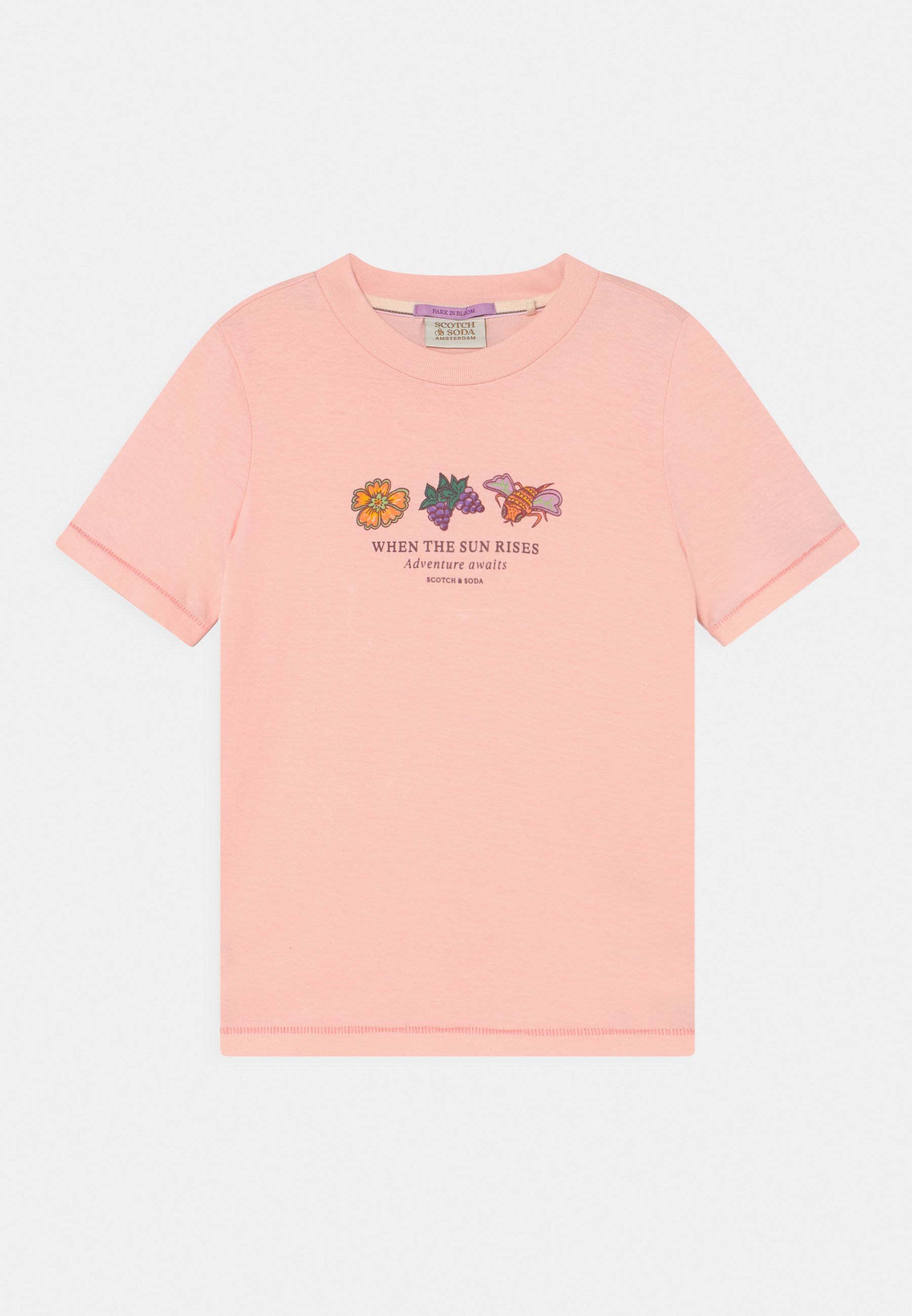 Scotch & Soda ARTWORK  - Print T-shirt - peach/coral