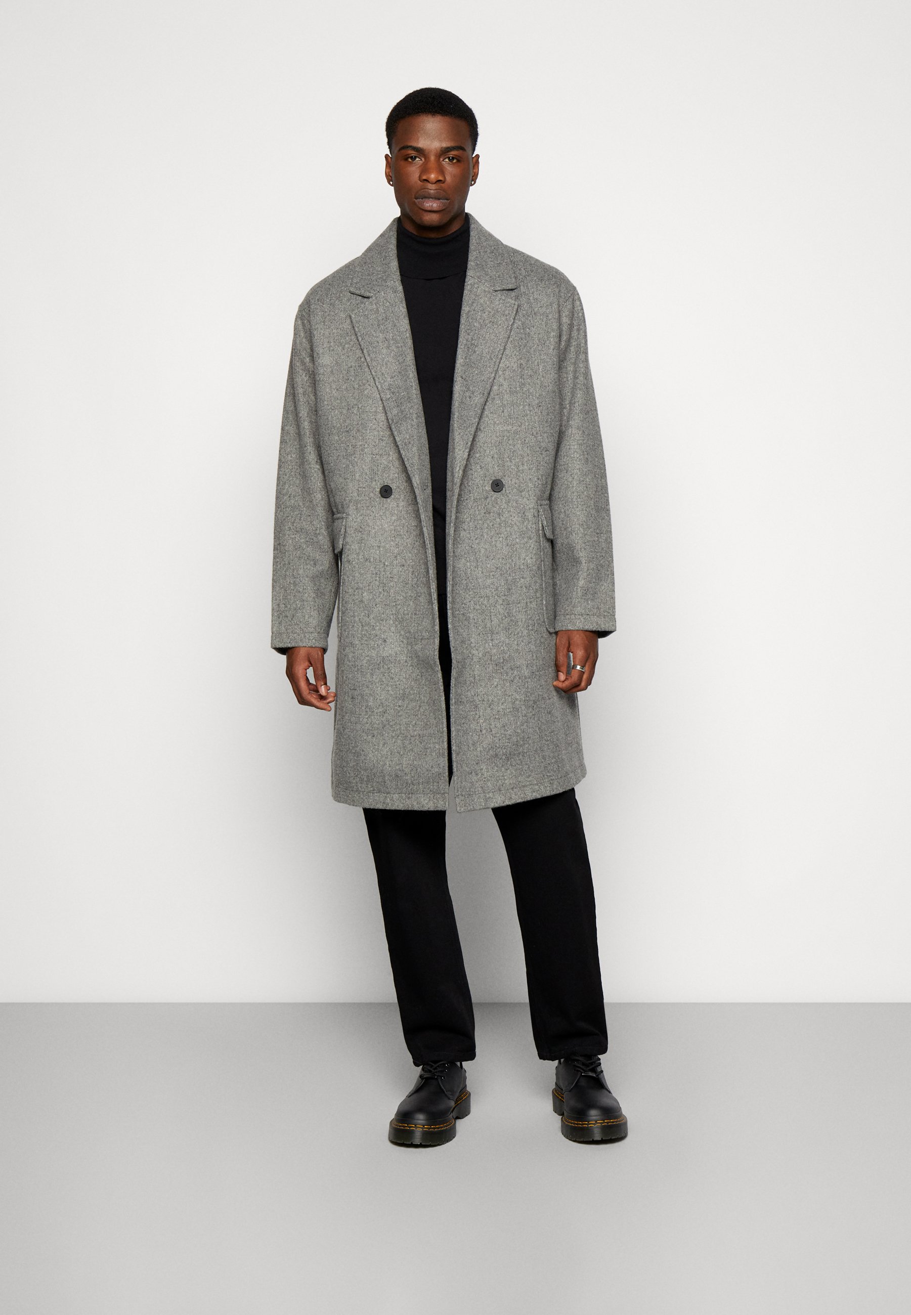 Jack &Jones JORSLOPE COAT - Classic coat - grey/mottled dark grey
