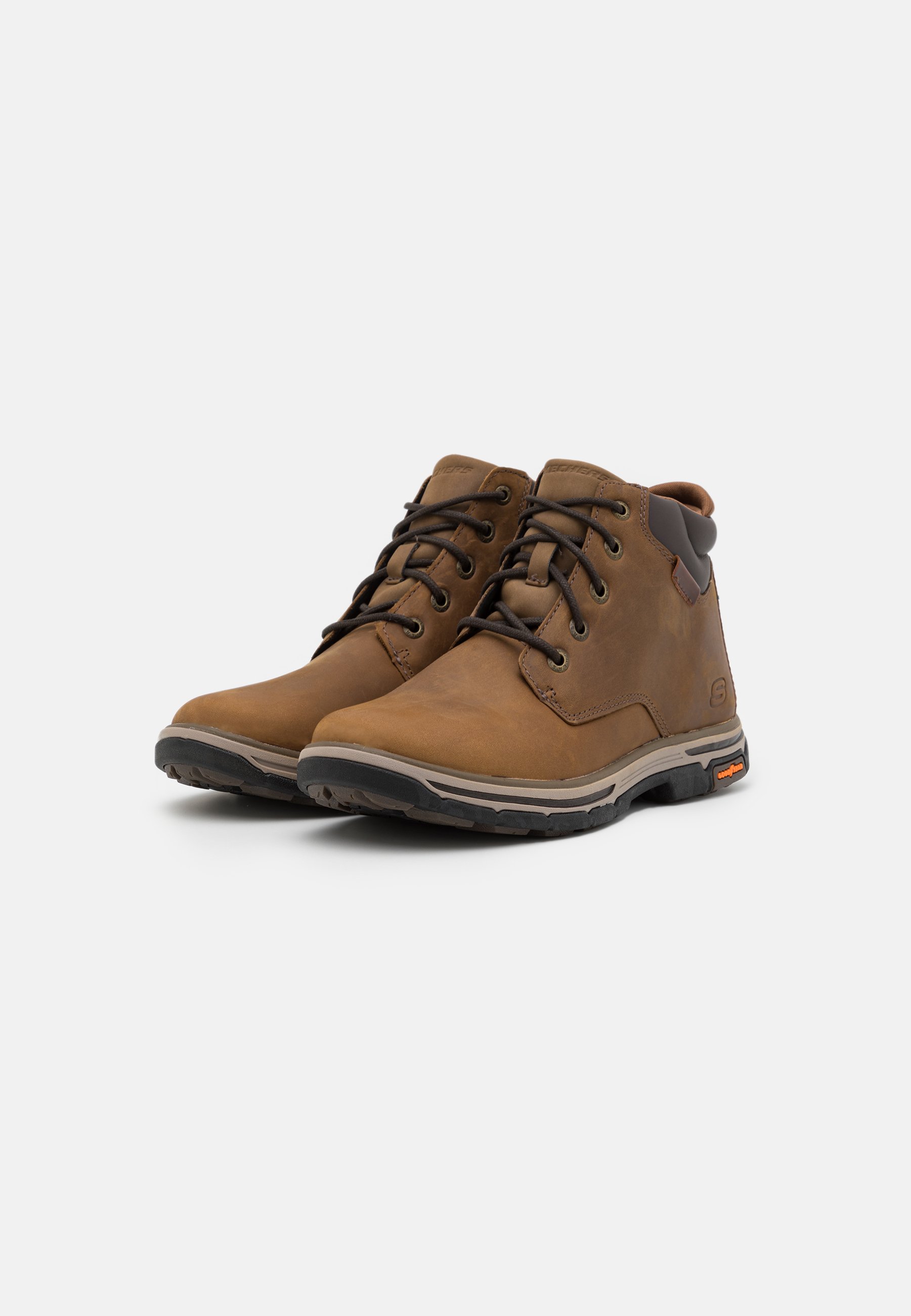 Skechers SEGMENT 2.0 - Lace-up ankle boots - desert/dark grey