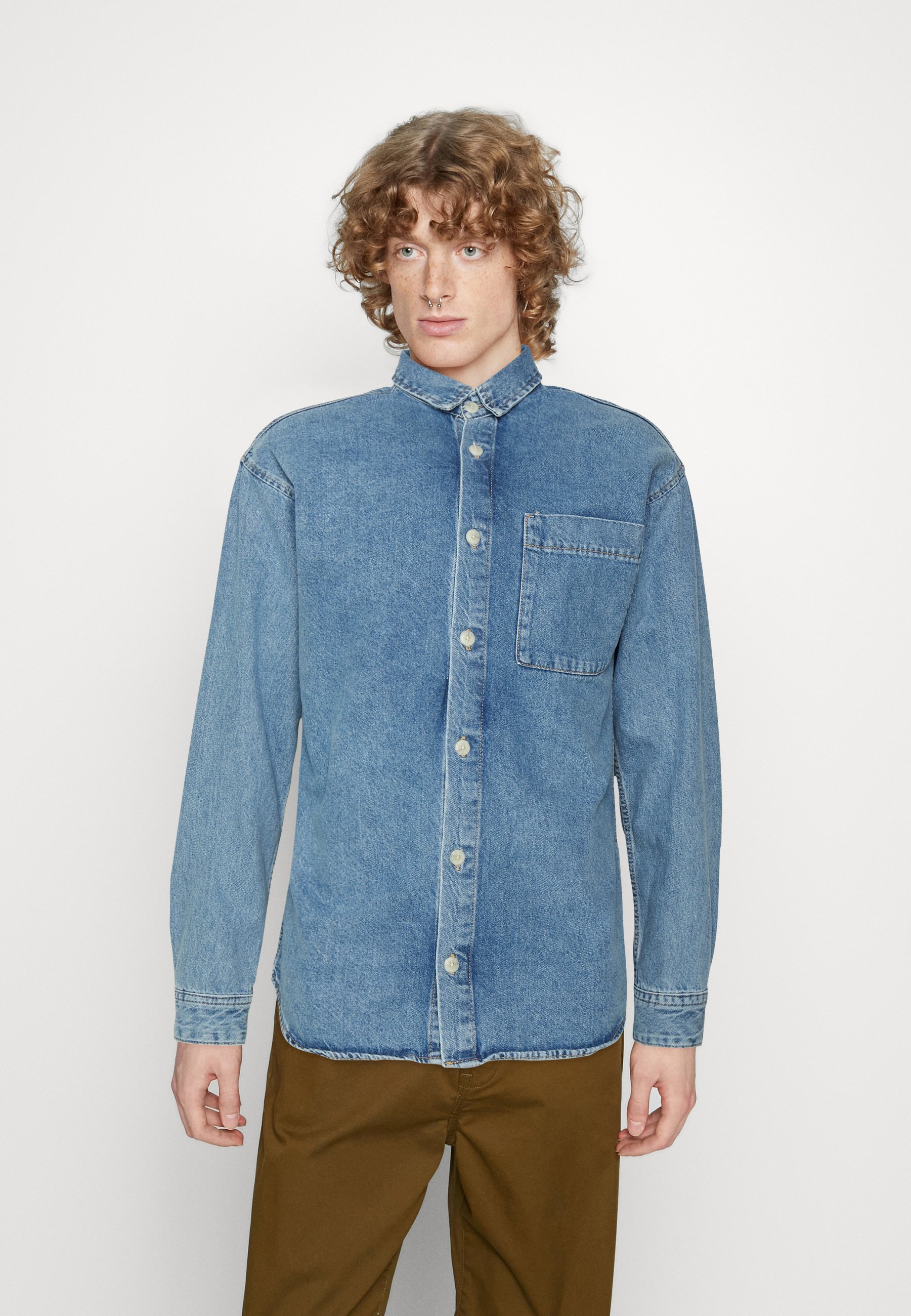 Jack &Jones JJICREEK JJSHIRT  - Shirt - light blue denim/light-blue denim