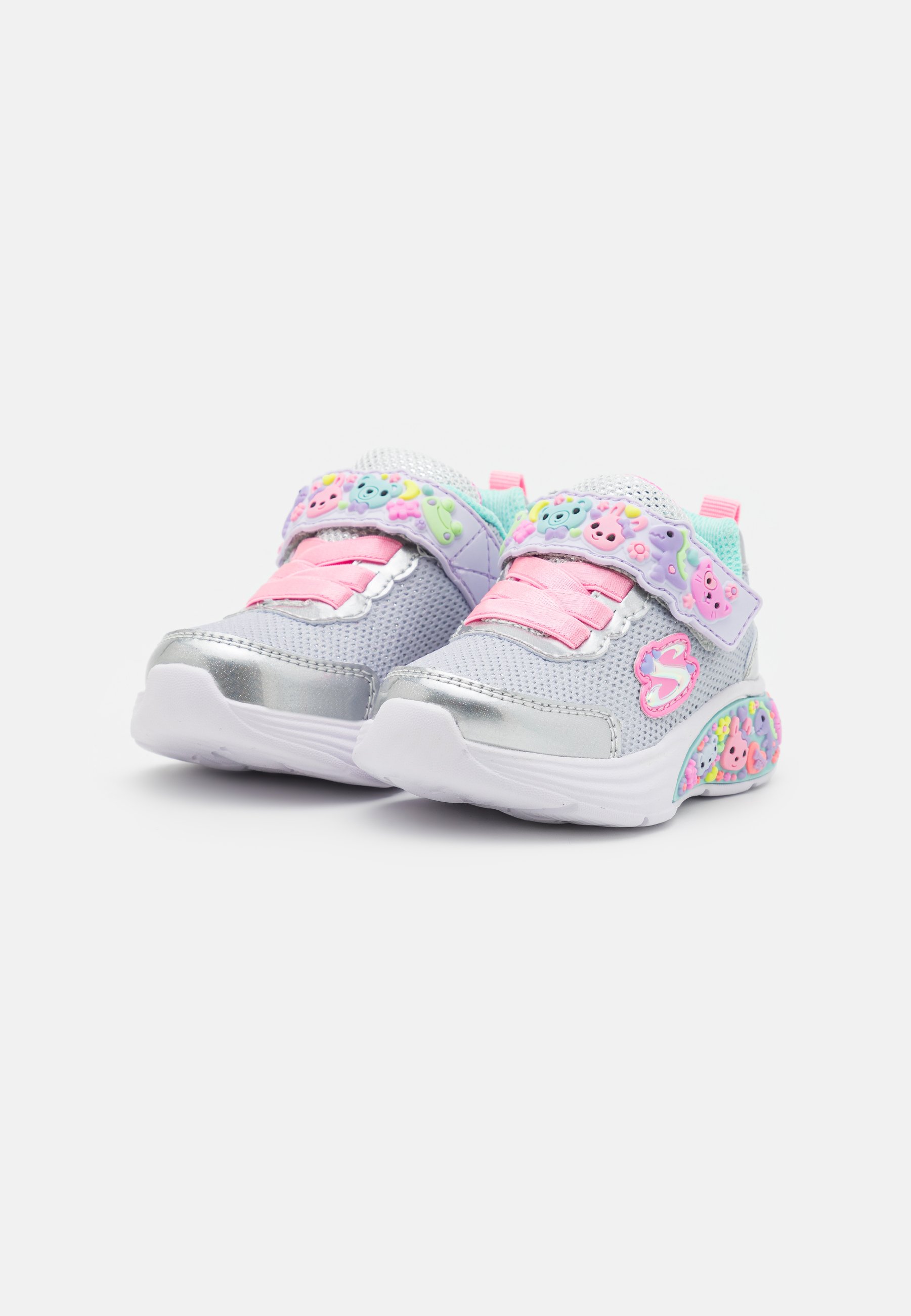 Skechers LIL DREAMERS - Trainers - silver/multi-coloured/silver-coloured