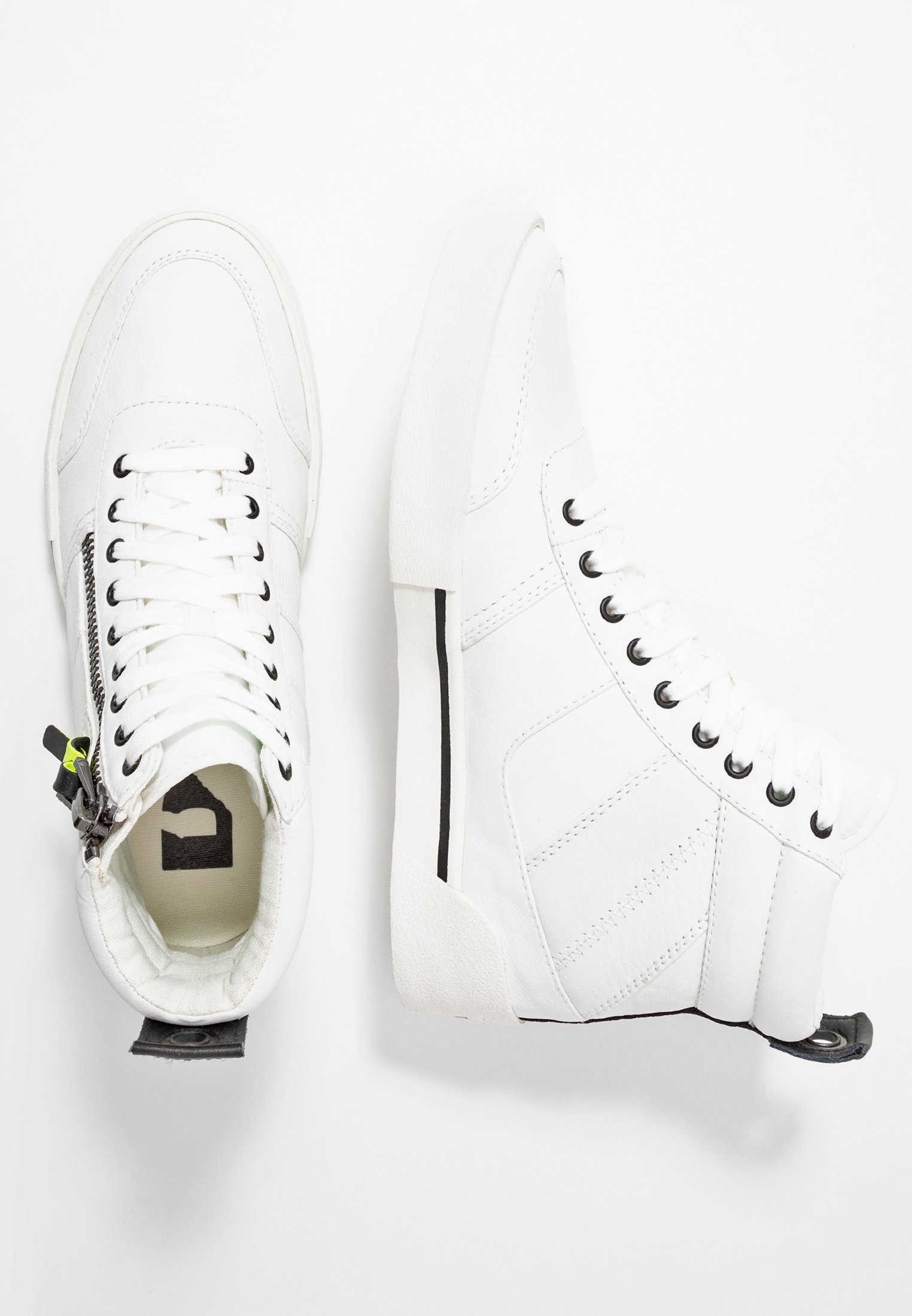 Diesel S-DVELOWS MID - High-top trainers - star white/white
