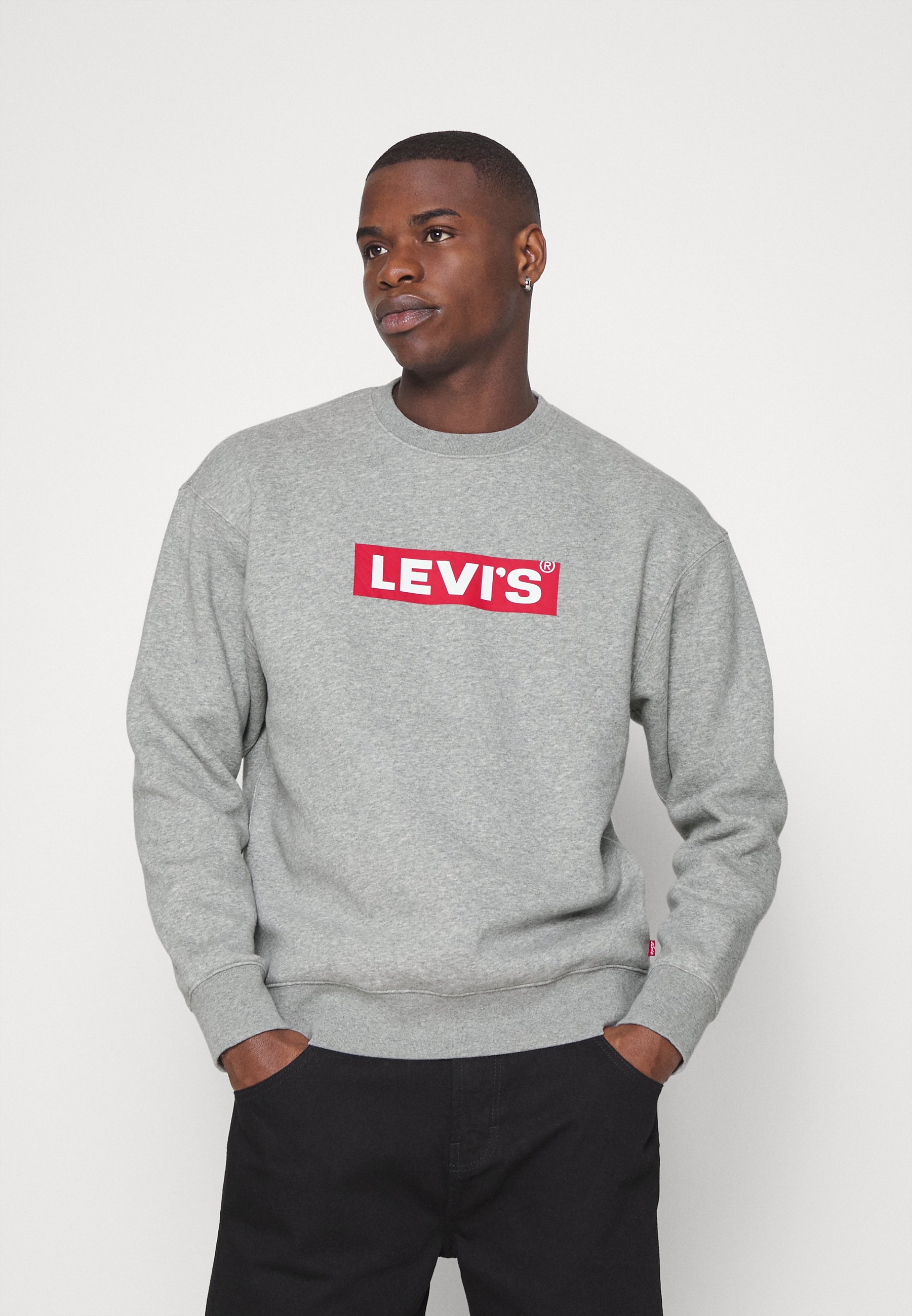 Levi's® RELAXED GRAPHIC CREW UNSIEX - Sweatshirt - grey/mottled grey