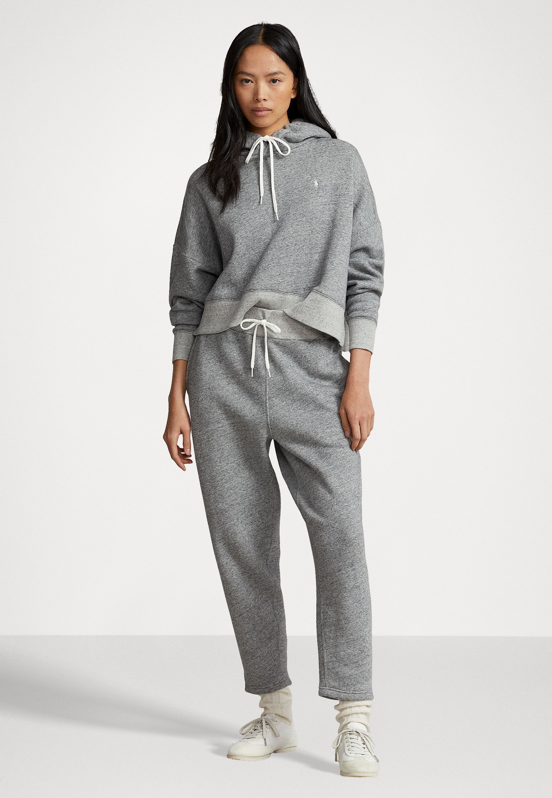 Polo Ralph Lauren LONG SLEEVE - Hoodie - vintage salt and pepper heather/mottled grey