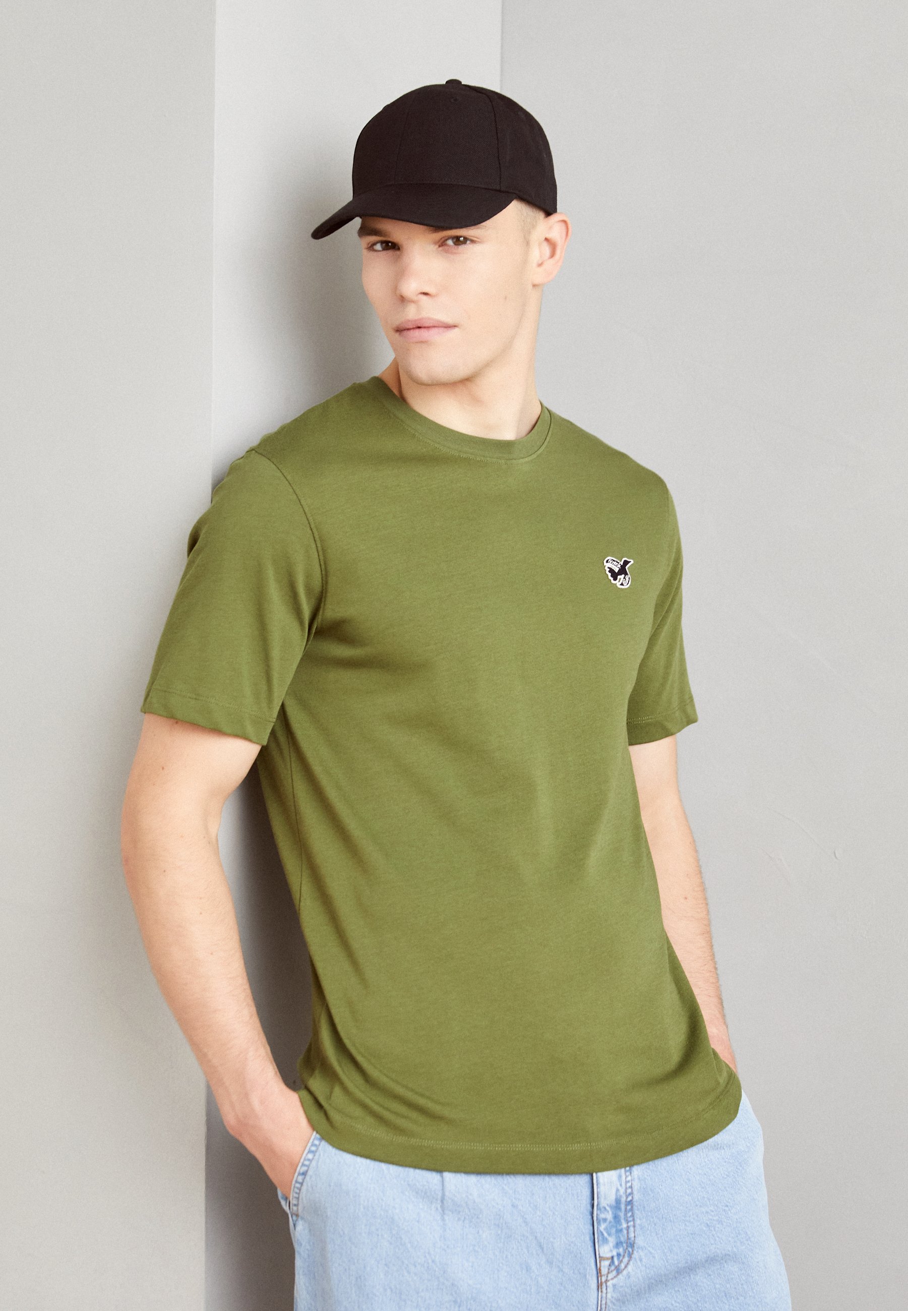 Scotch & Soda REGULAR FIT FREE SPIRIT BIRD - Basic T-shirt - army/khaki