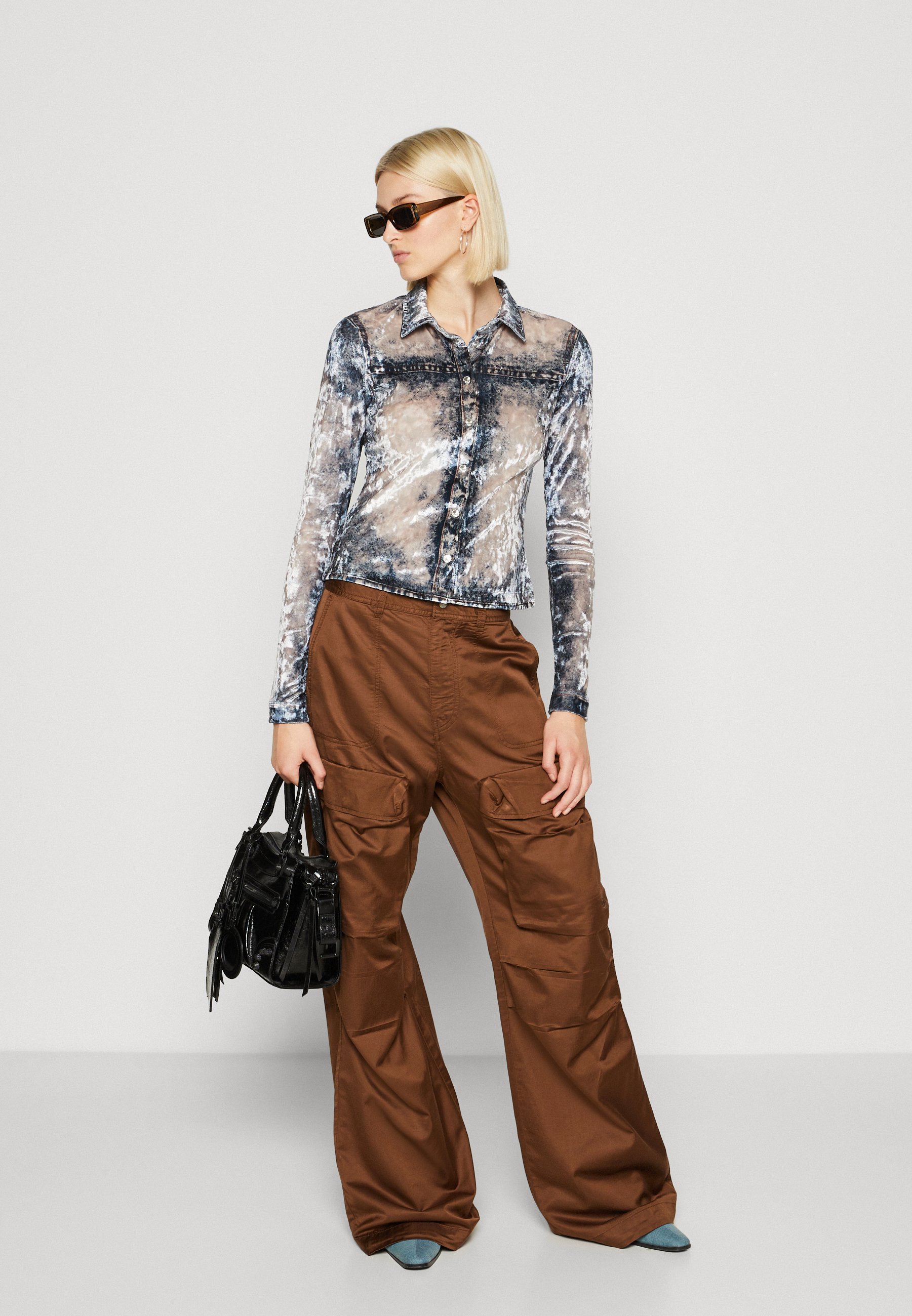 Diesel T-MARZ - Button-down blouse - 01/blue